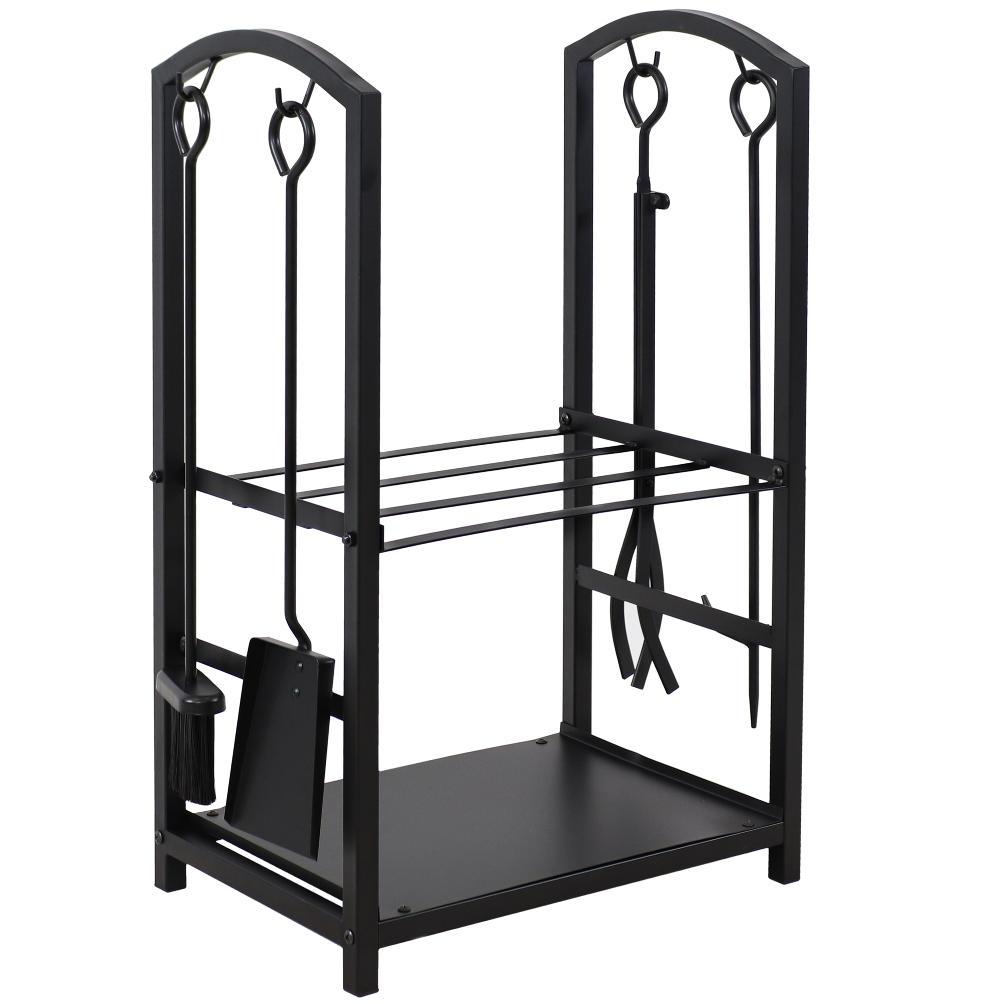 Bbq Log Rack Sunnydaze Decor, Firewood Log Rack, Color Black, Material Steel, Model ...