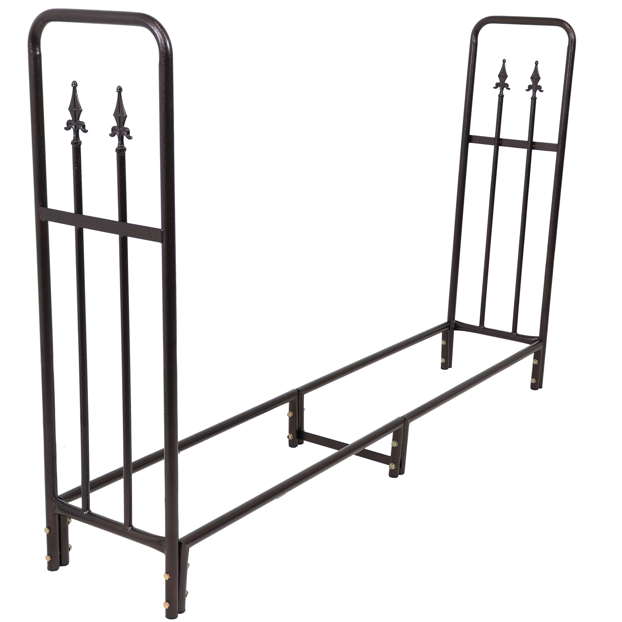 Sunnydaze Decor, Firewood Log Rack, Length 3 ft, Material Steel, Model# QX-6DLR-BRONZE