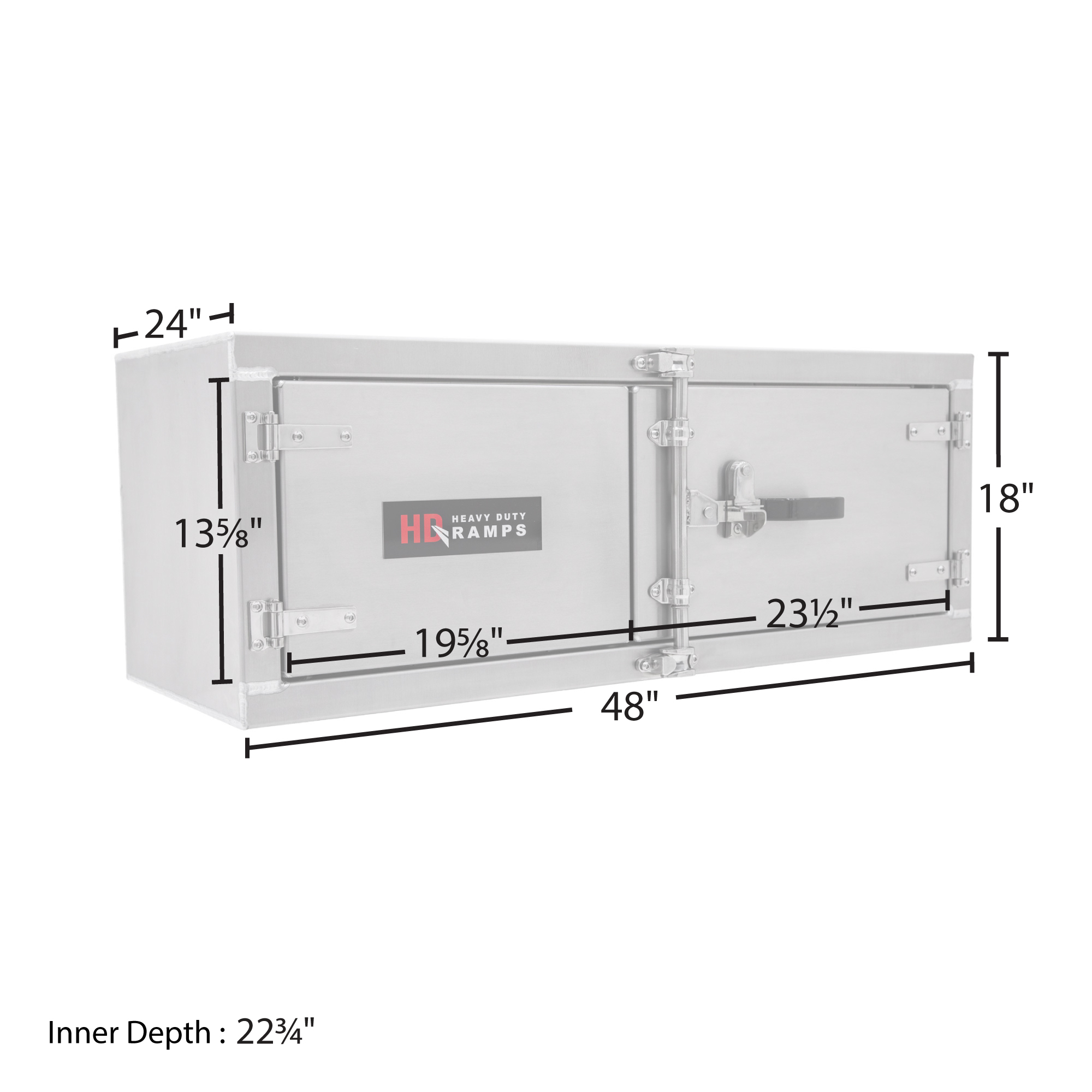 Tool Box Ramp Heavy Duty Ramps, 48in. Lockable Underbody Trailer Toolbox, Aluminum ...