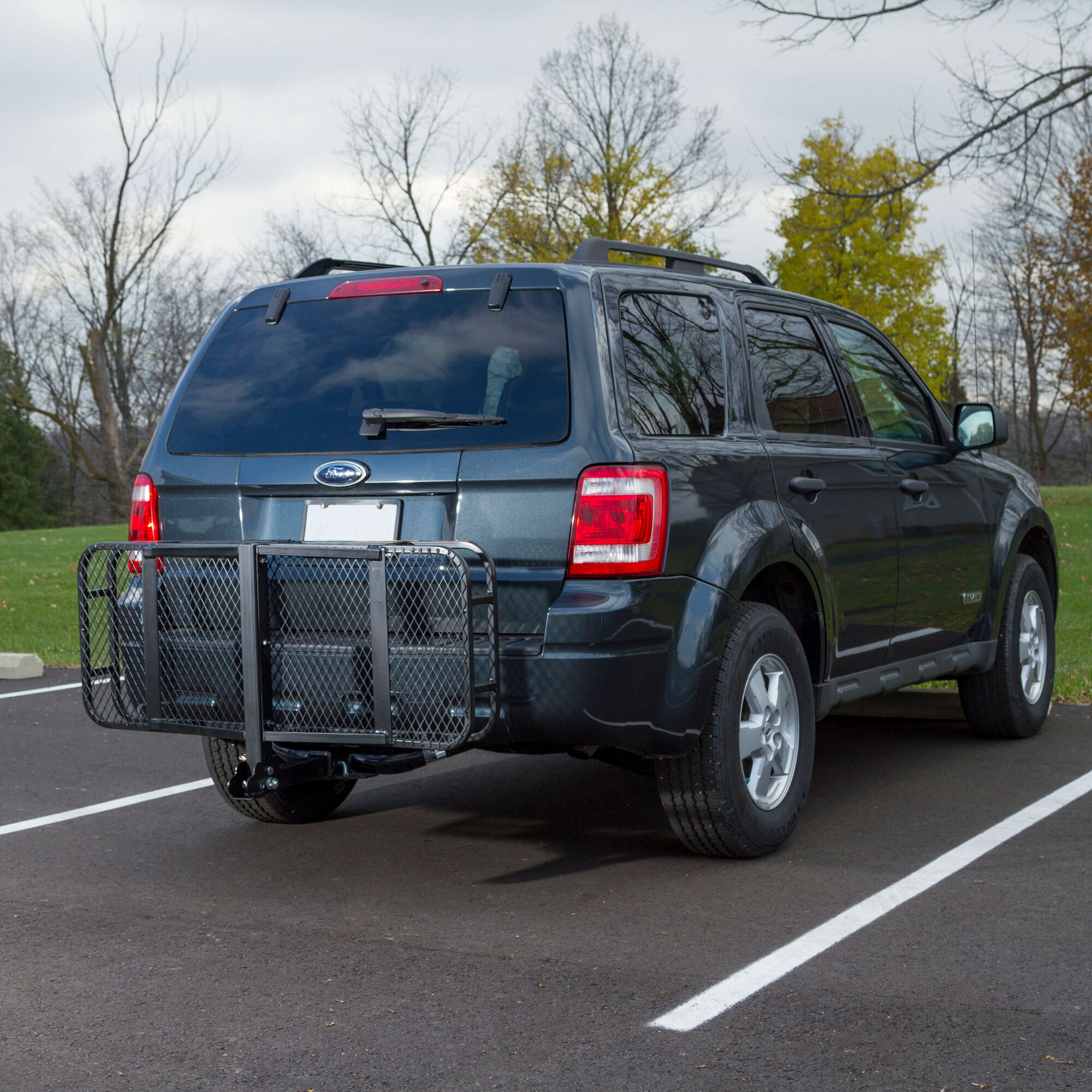Elevate Outdoor, 48in. L Steel Basket Folding Cargo Carrier, Capacity ...