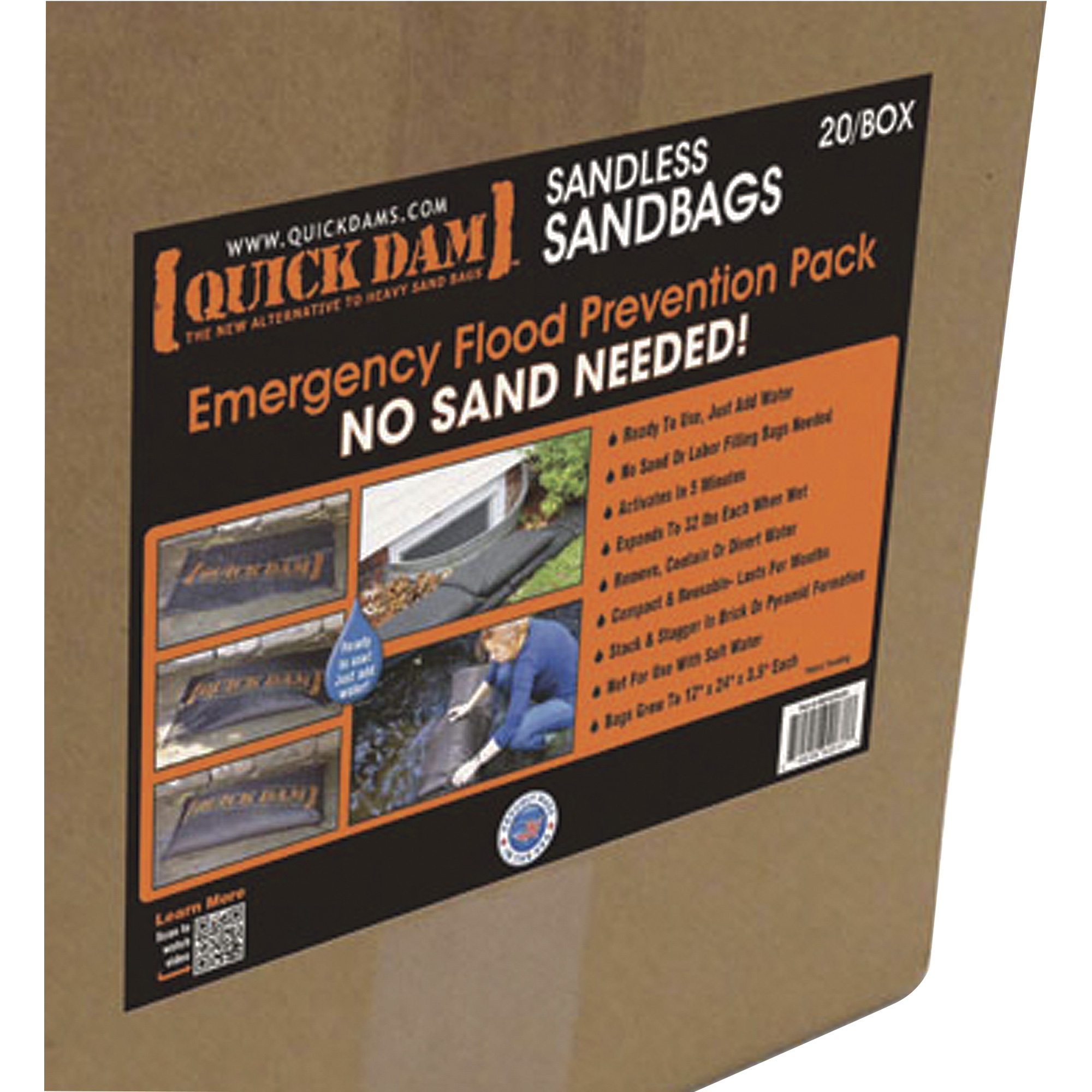Quick Dam Flood Bags, 20 Pack, Model# QD1224-20