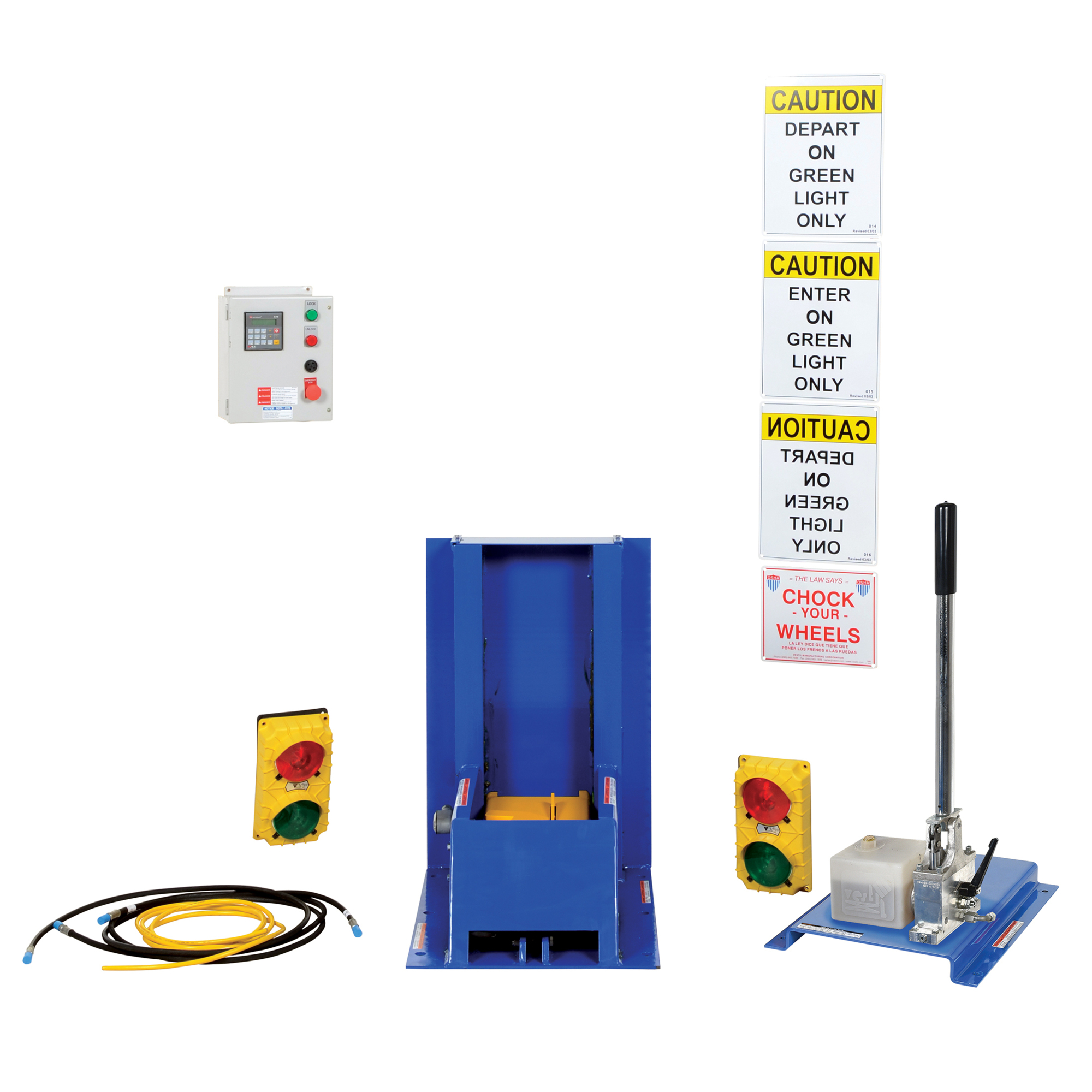 Vestil Hand Pump Hydraulic Trailer Lock System - 75 Lb. Capacity, 32.063in. Max Height, Steel, Model# TL-200-HP-F-S