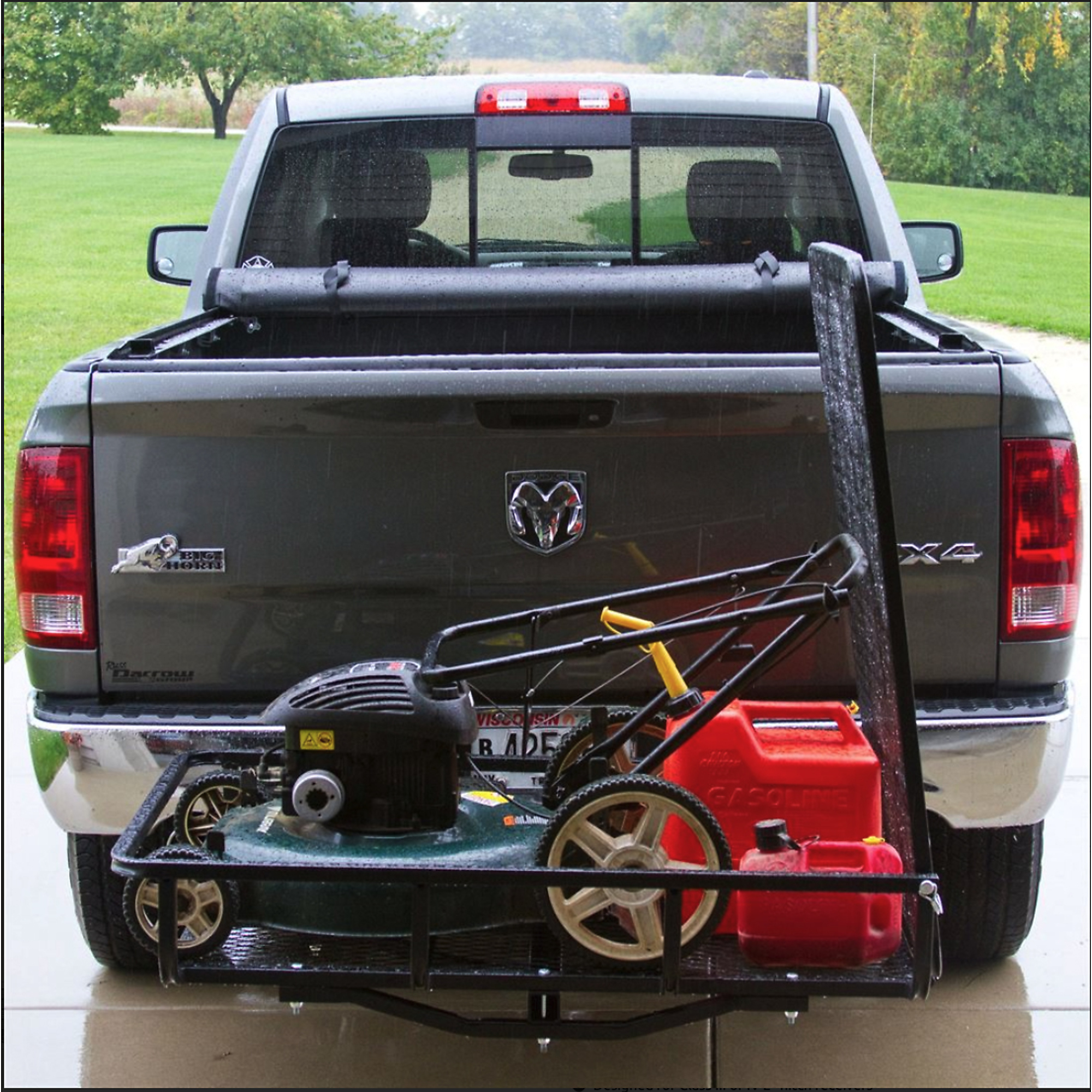 Elevate Outdoor, Steel Basket Cargo Carrier with Ramp, Capacity 500 lb