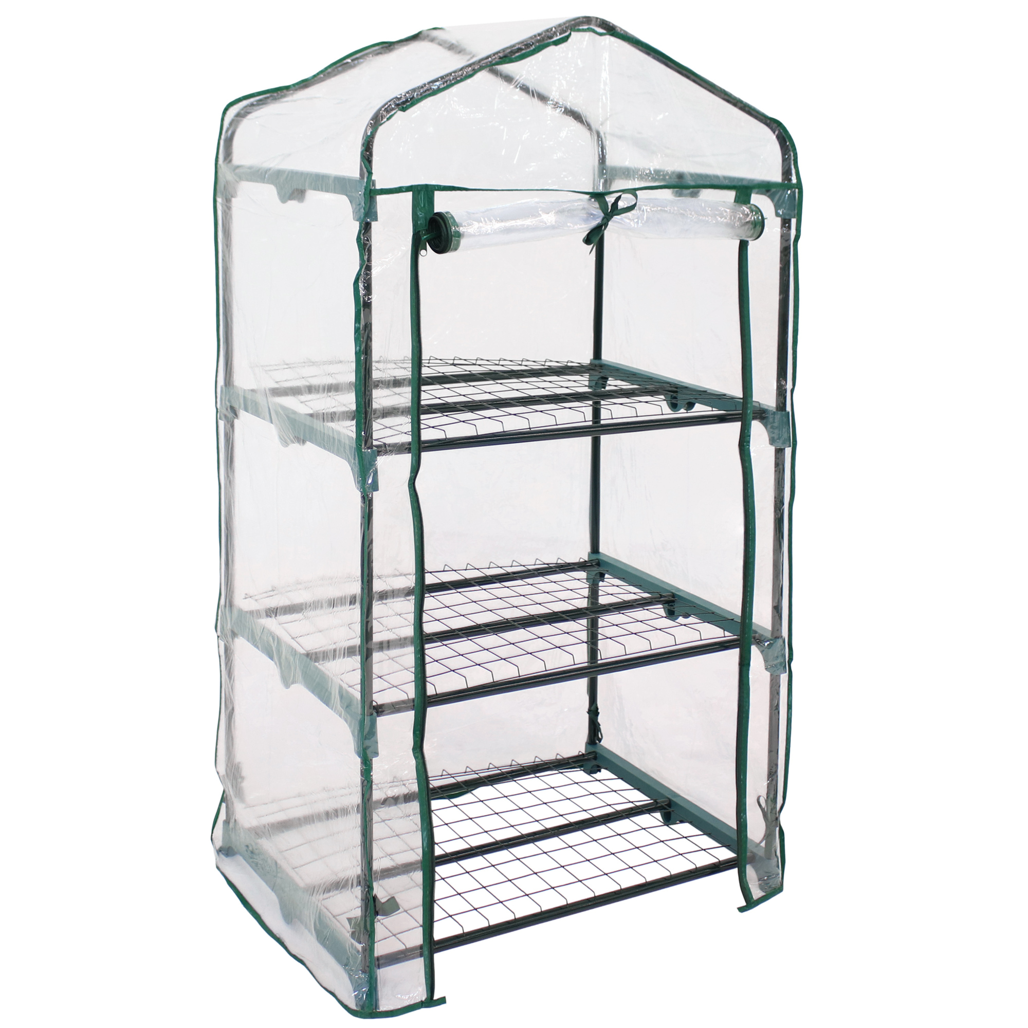 Sunnydaze Decor, 3-Tier Mini Greenhouse, Length 19 in, Width 27 in, Model# HGH-918