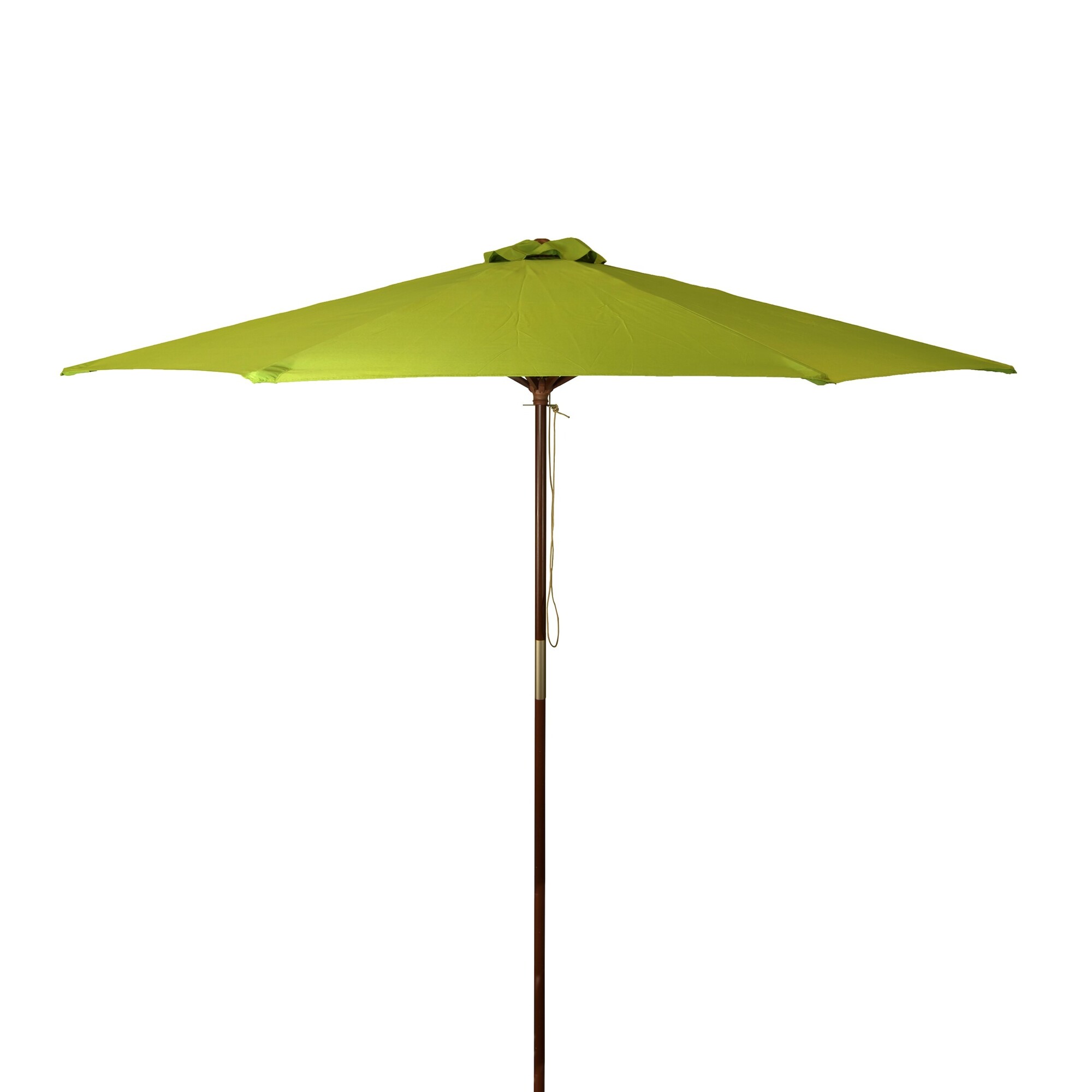 Heininger DestinationGear, Classic Wood 9ft. Market Umbrella in Lime Green, Shape Octagon, Model# 1130