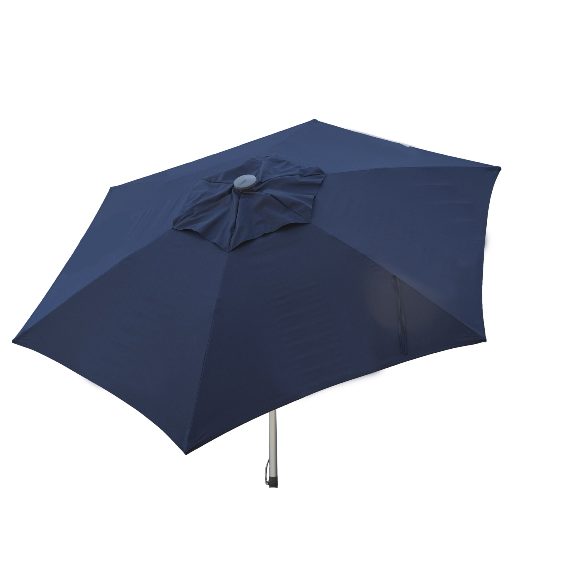 Heininger DestinationGear, 8.5ft. Push Up Market Umbrella in Solid Navy, Shape Hexagon, Model# 1205