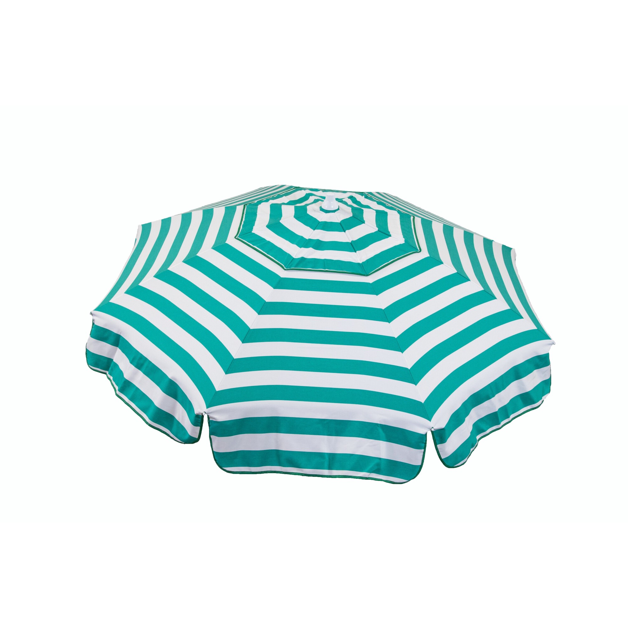 Heininger DestinationGear, Italian 6ft. Patio Umbrella Jade Green and White, Shape Octagon, Model# 1390