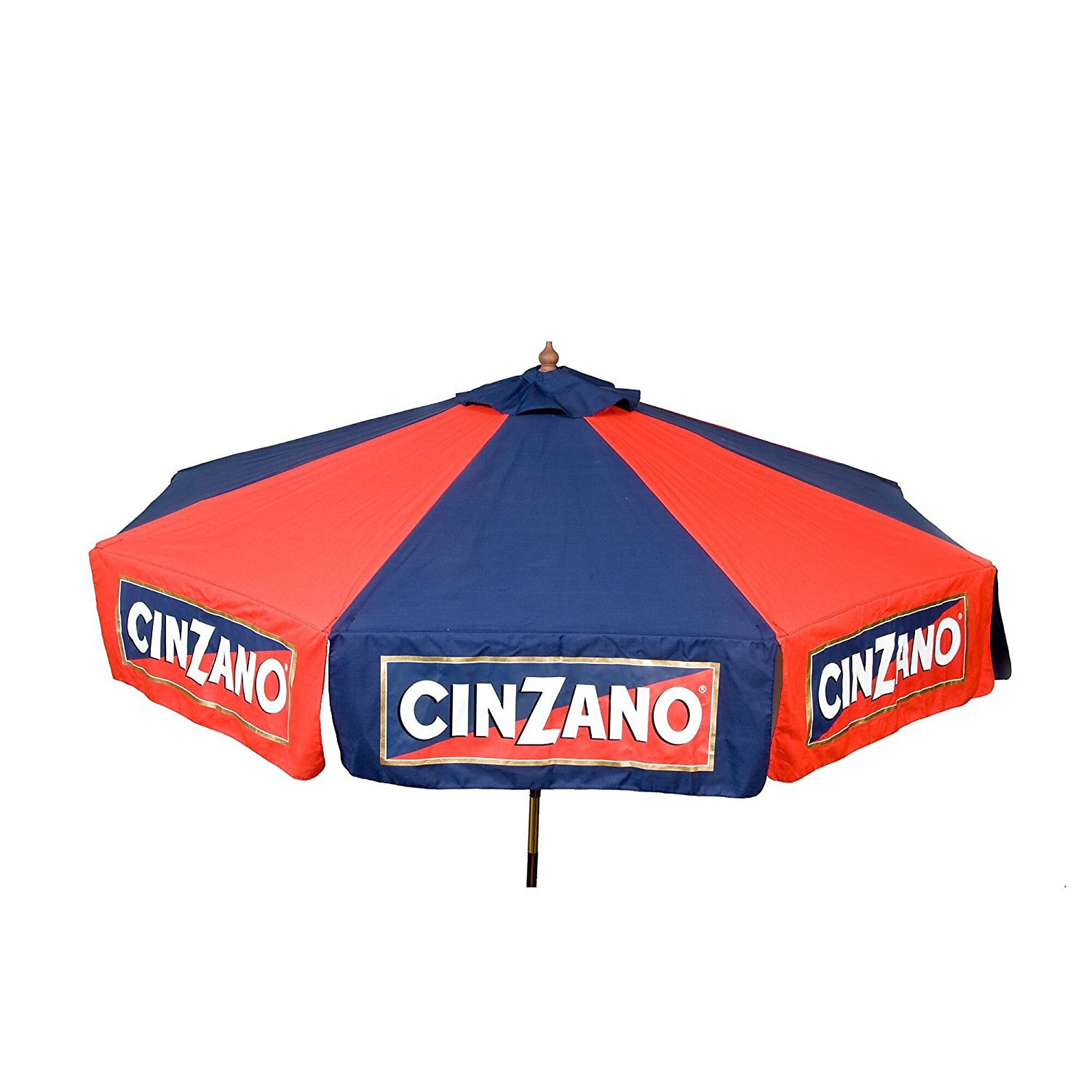 Heininger DestinationGear, 9ft. Classic Wood Cinzano Market Umbrella, Shape Octagon, Model# 1377