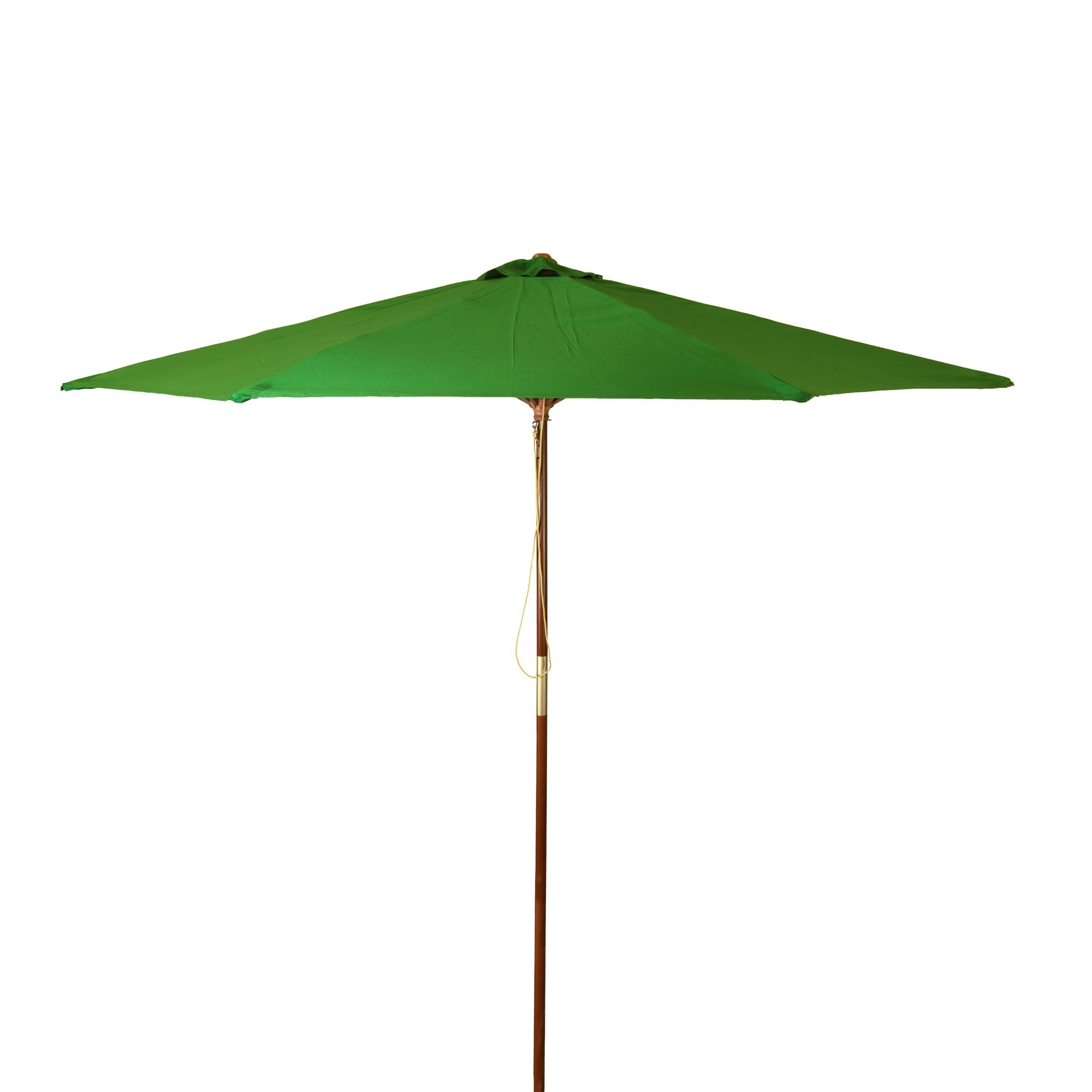 Heininger DestinationGear, Classic Wood 9ft. Market Umbrella in Hunter Green, Shape Octagon, Model# 1129