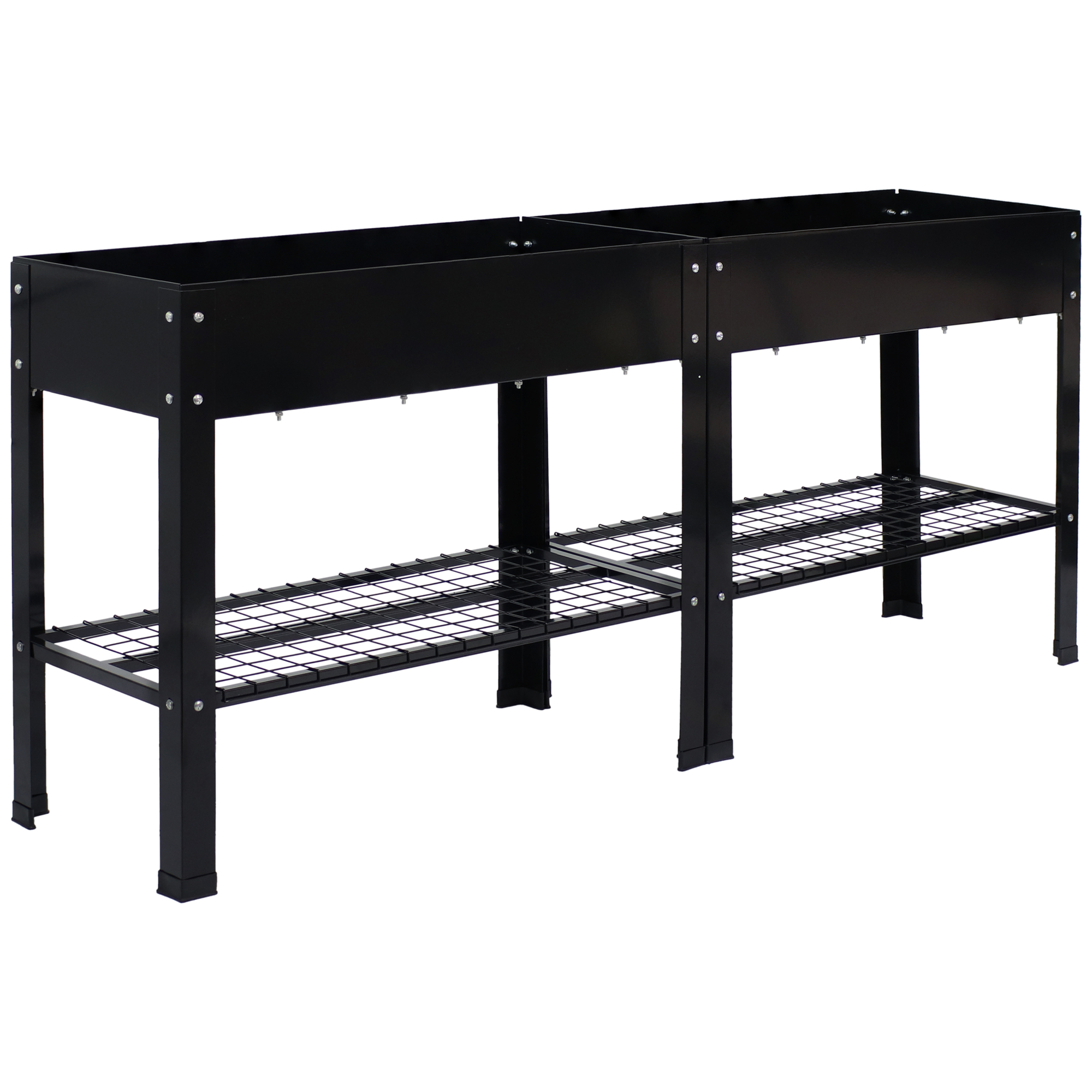 Sunnydaze Decor, Raised Garden Bed with Mesh Shelf, Material Steel, Model# HB-774