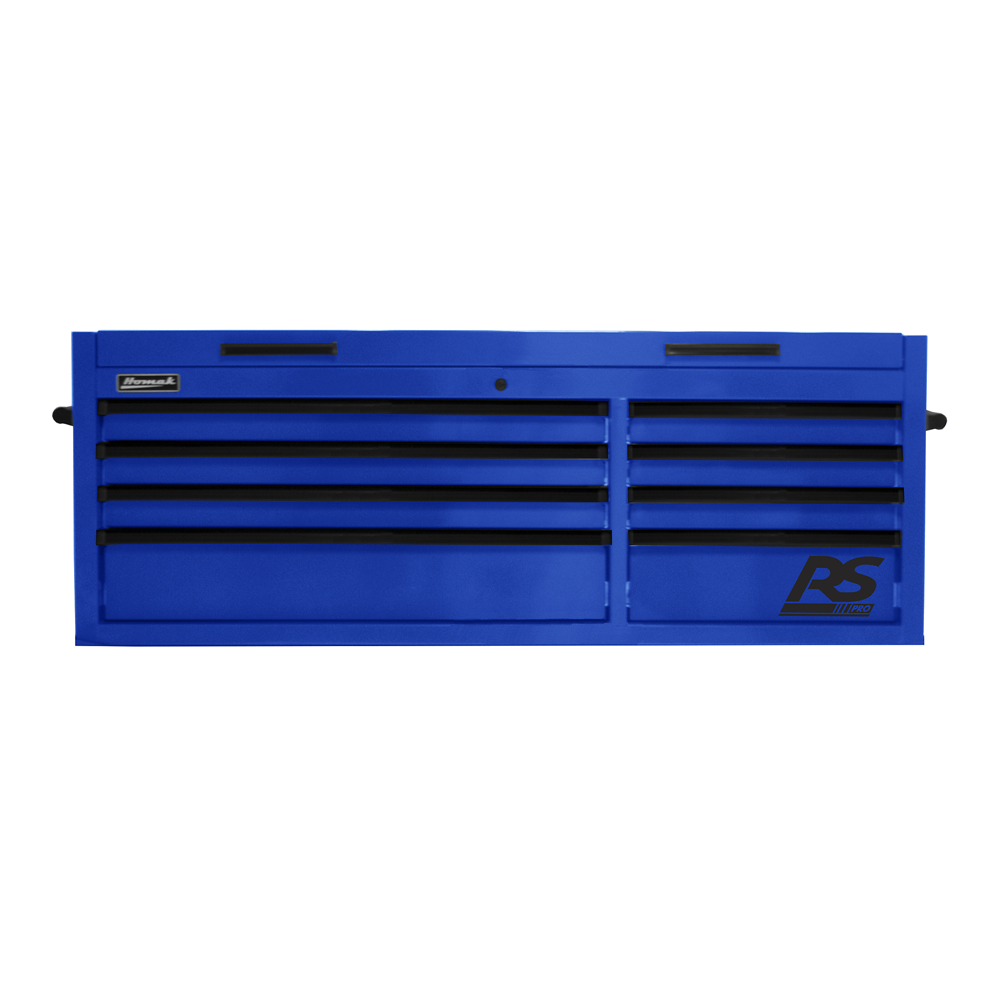 Homak RS Pro, 54in. RS PRO 8 DWR TOP CHEST WITH OUTLET-BLUE, Width 54 in, Height 21.375 in, Color Blue, Model# BL02065800