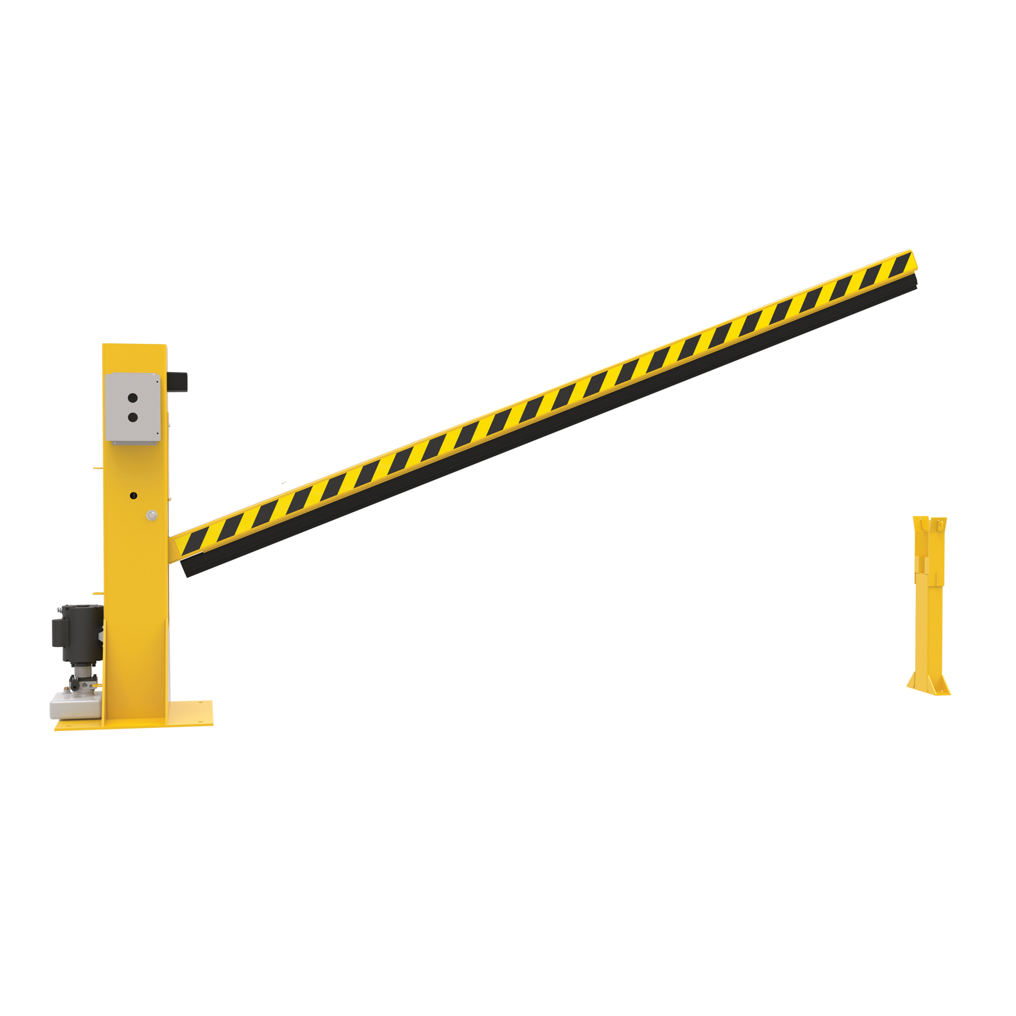 Vestil Steel Dock Barricade - Electric/Hydraulic, 10ft., Yellow, Model# DJG-100-10