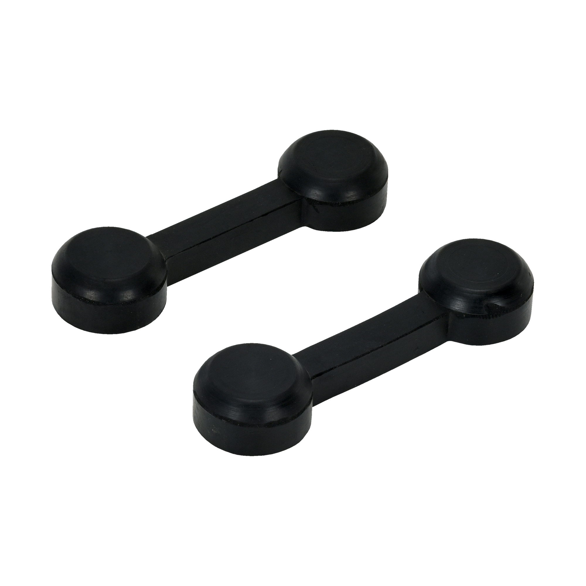 Vestil Molded Rubber Crossover Connectors - Black, 2 Pcs, Model# MRBR-CON