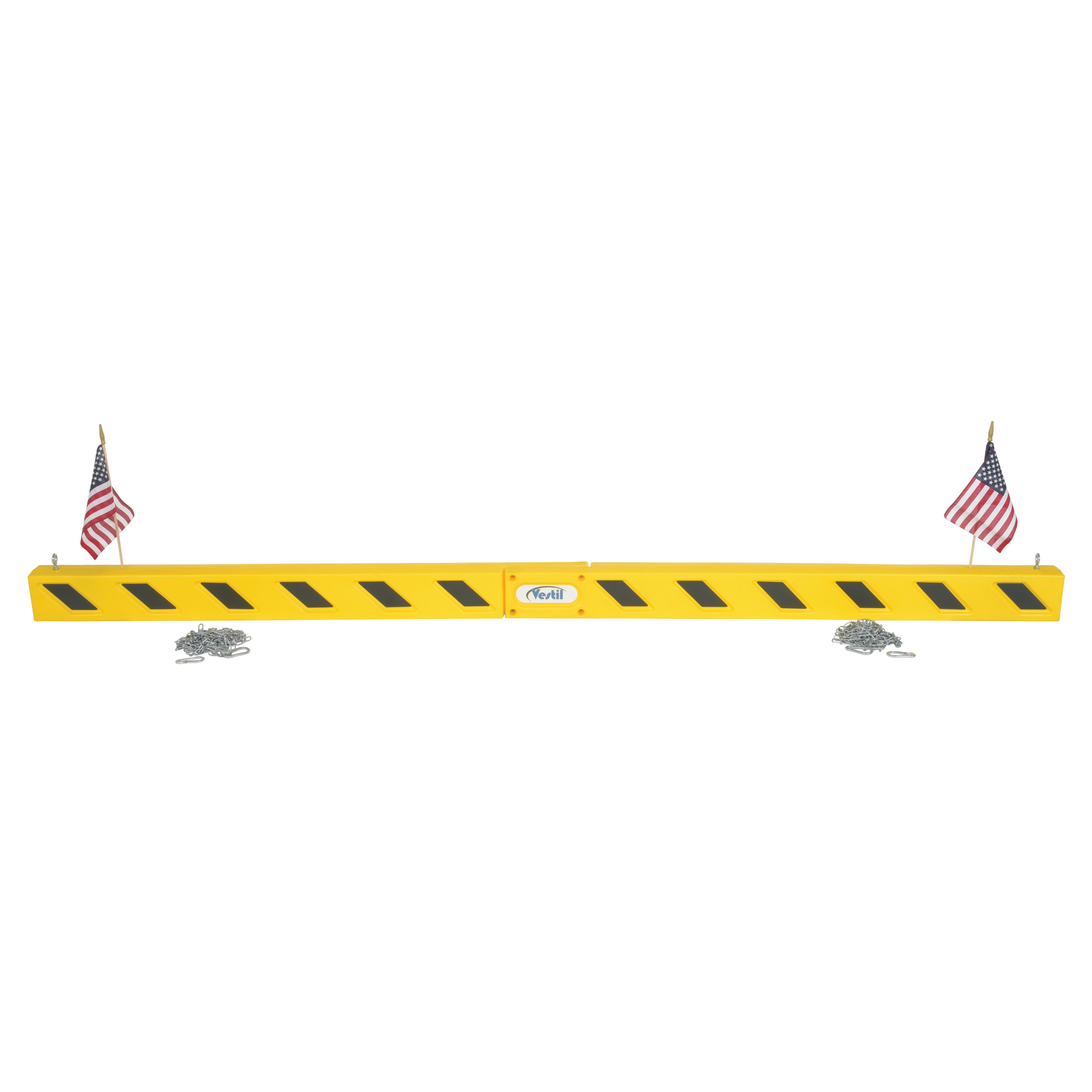 Vestil Overhead Door Guard with Flags - 120in. Max Width, HDPE, Yellow, Model# ODG-120-F