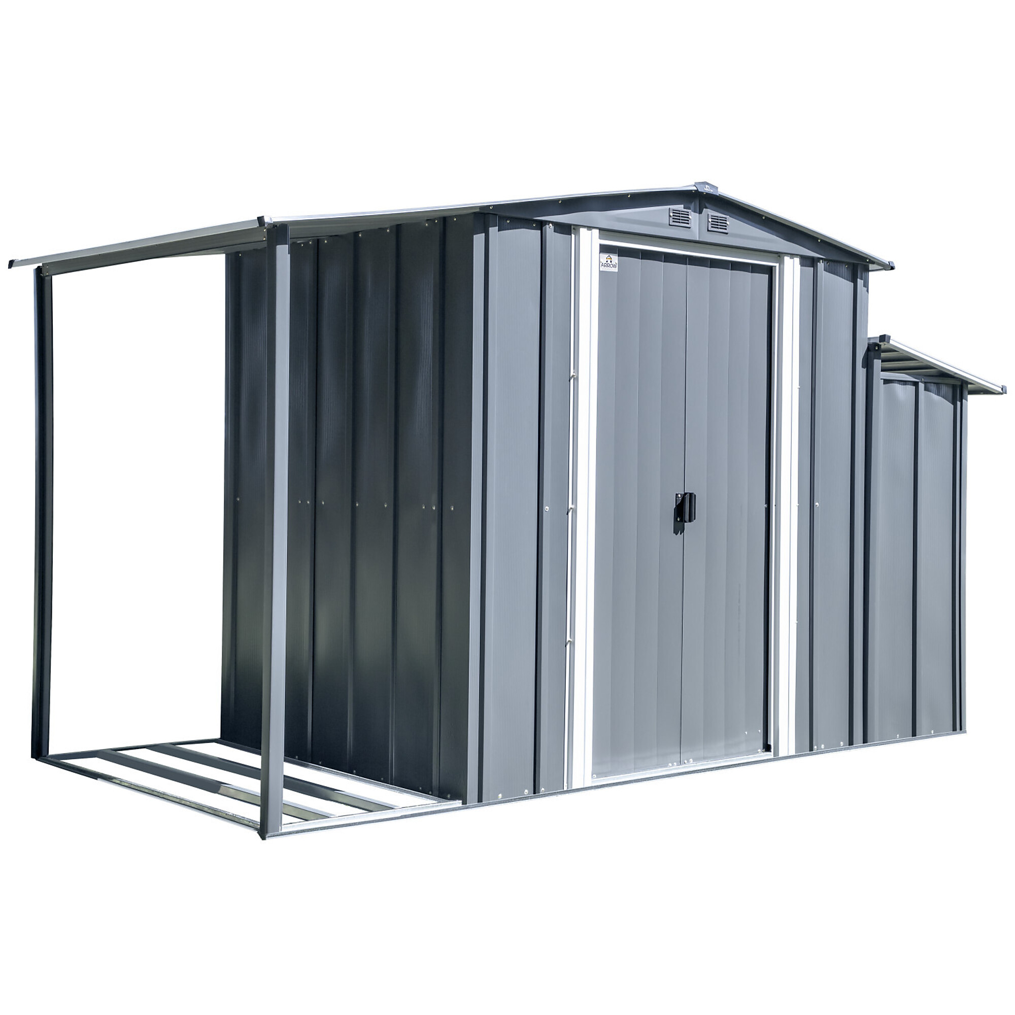 ShelterLogic, 3in.1 Steel Utility Shed, Frame Thickness 0 in, Center