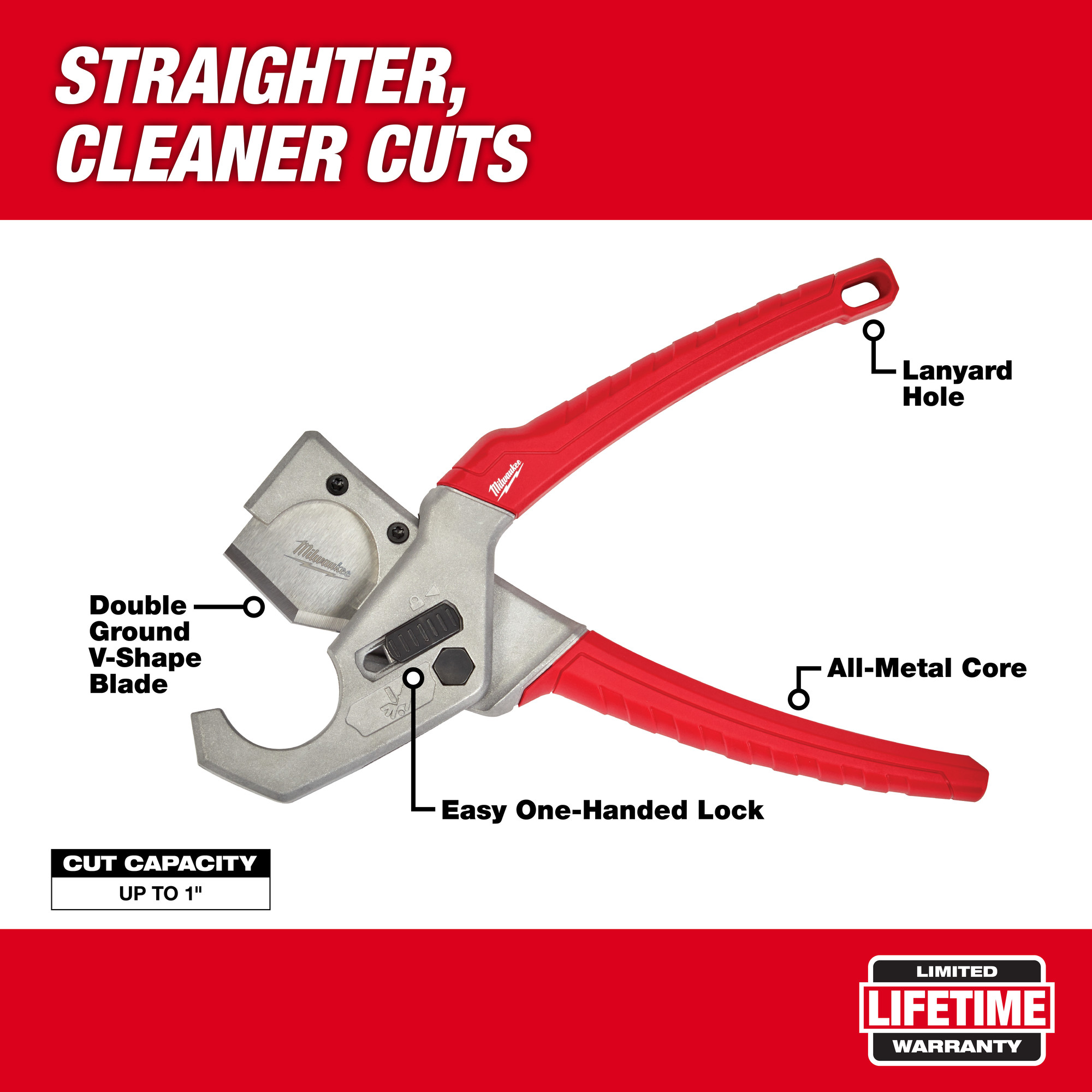 Pipe & Tubing Cutter - Works for Up to 1.375 Diameter Tubing