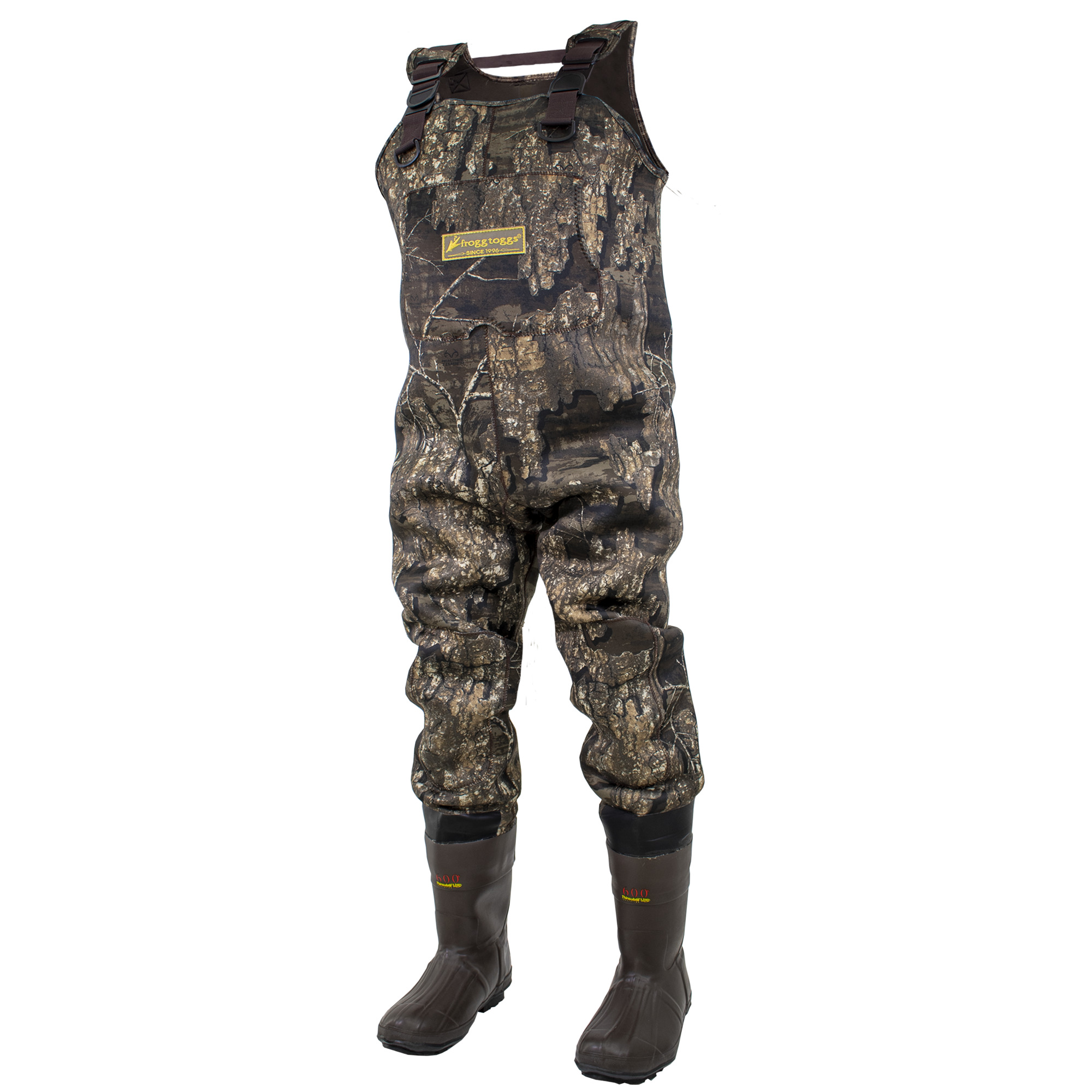 FROGG TOGGS Amphib Stivali Da Pesca In Neoprene 3,5 Mm Con Suola Chiodata, Camo, Taglia 5 - 5
