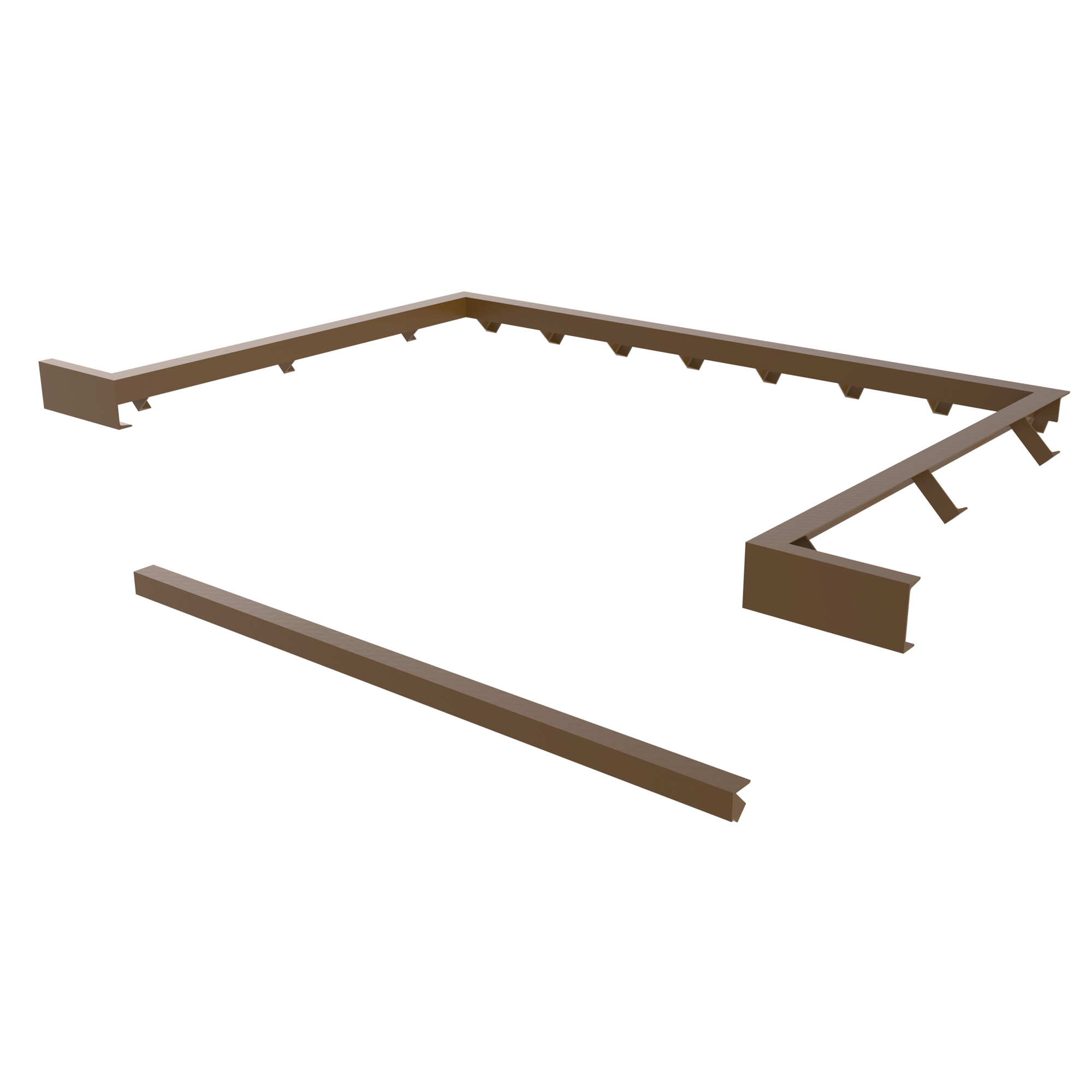 Vestil Optional Dockleveler Curb Angle Set - 7ft. x 6ft., Brown, Model# CAS-76