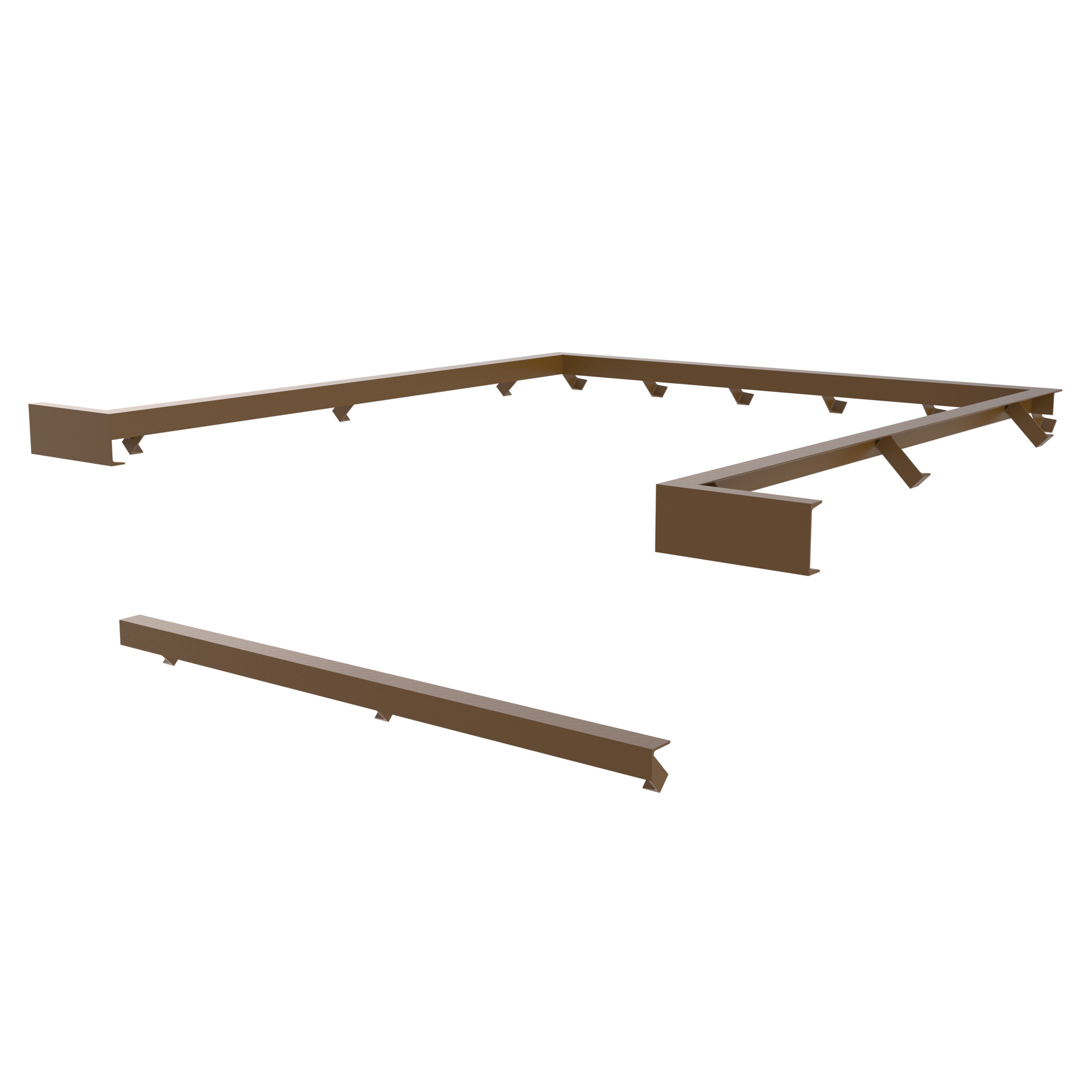Vestil Optional Dockleveler Curb Angle Set - 6ft. x 8ft., Brown, Model# CAS-68