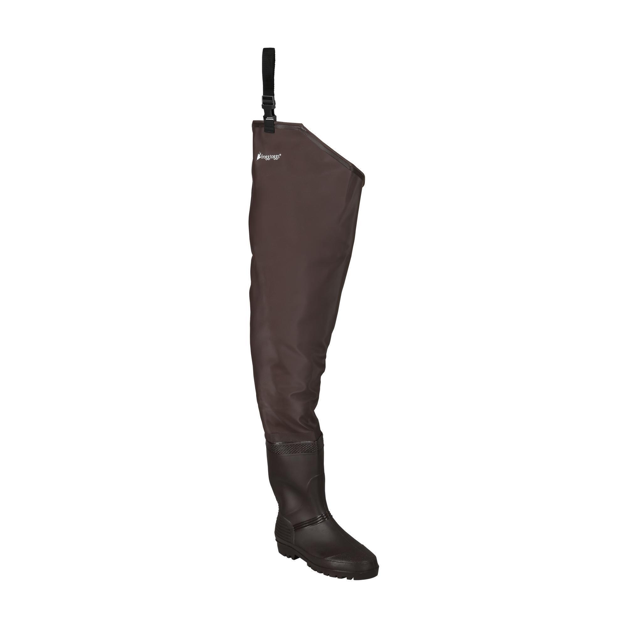 frogg toggs, Rana PVC Lug Sole Hip Wader, Size 5 Width Medium, Color Brown, Model# 2RN311-304-050