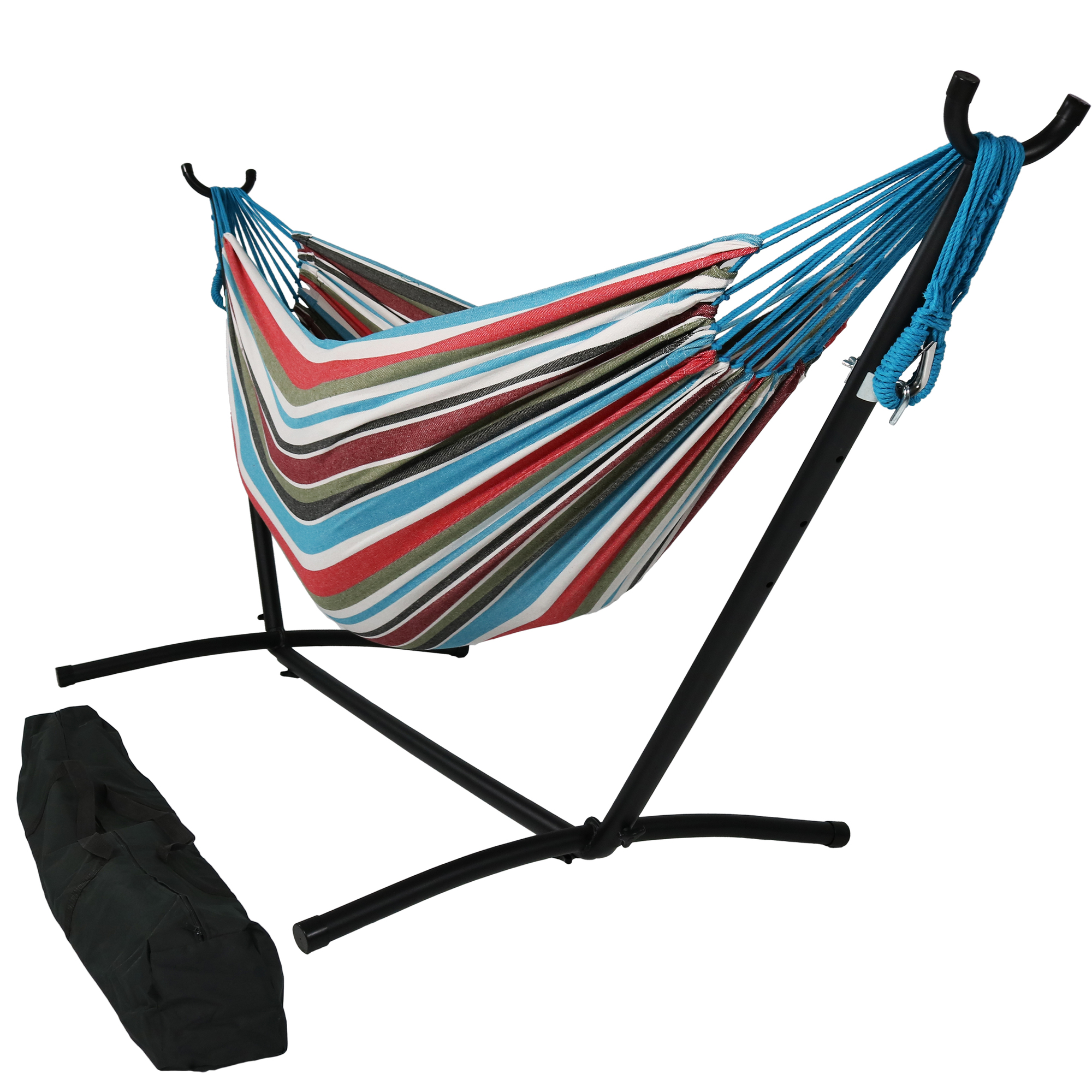 Sunnydaze Decor, Brazilian Double Hammock with Stand Cool Breeze