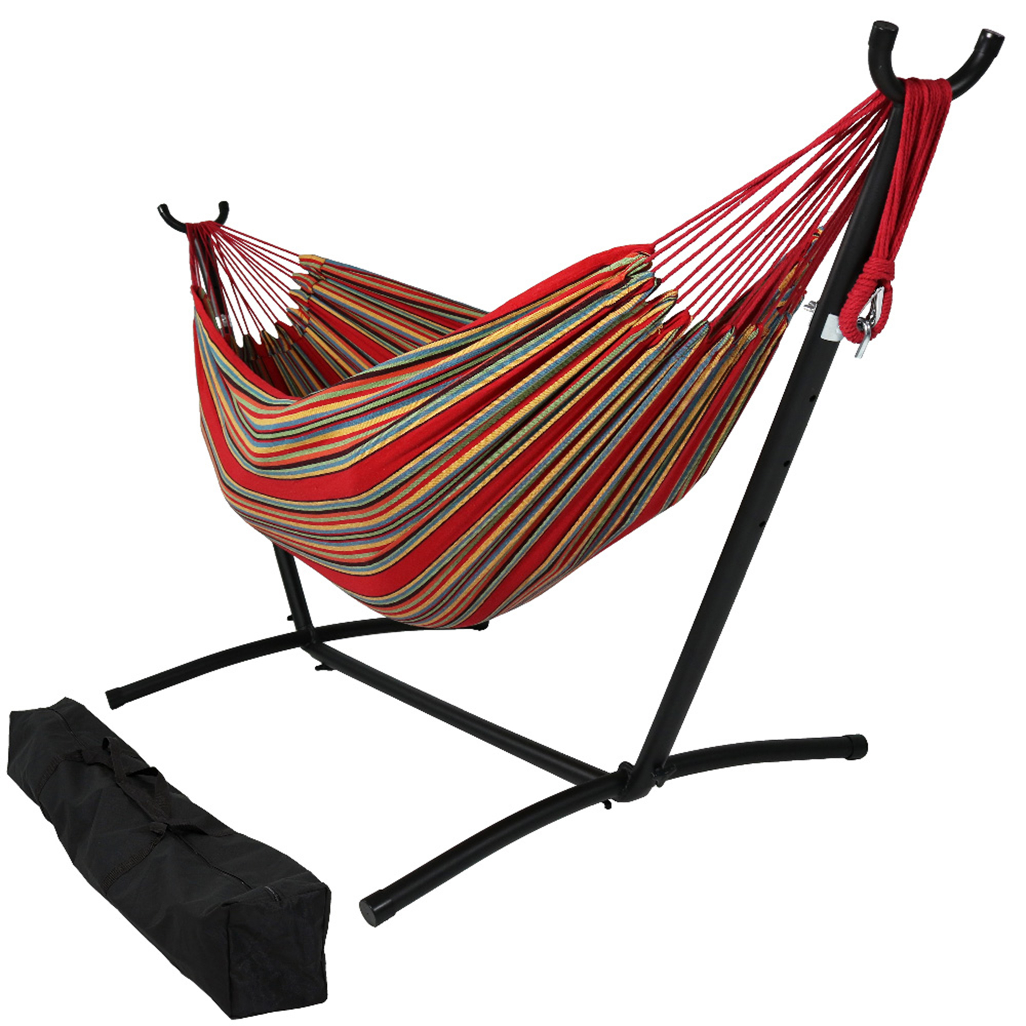 Sunnydaze Decor Brazilian Double Hammock with Stand x