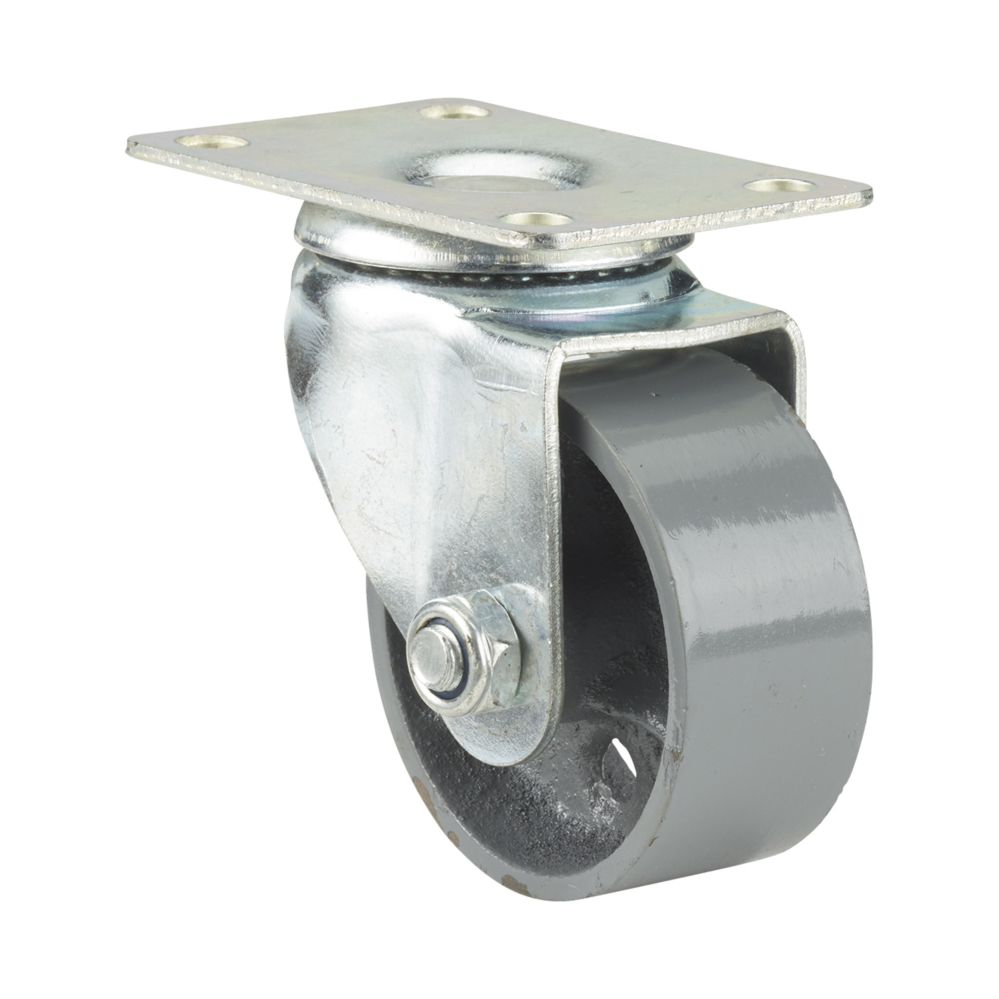 4 Stainless Steel Swivel Caster with Bolt Hole and White Nylon Wheel –  Atesco Industrial Hygiene