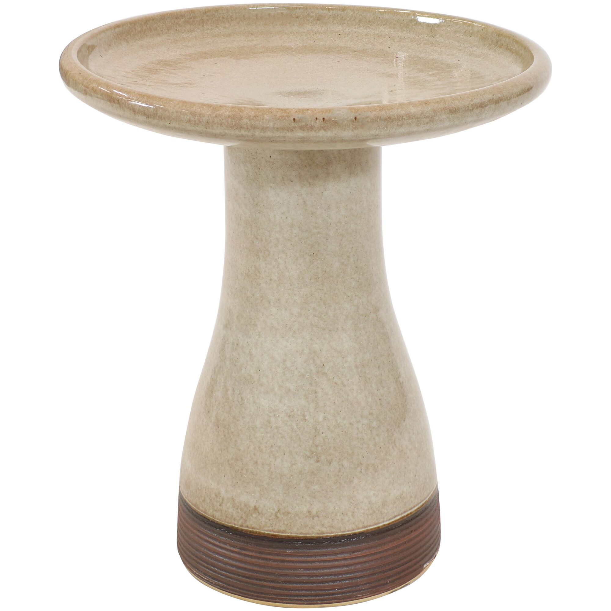 Sunnydaze Decor, Duo-Tone Glazed Ceramic Bird Bath - Yam, Model# AP-367