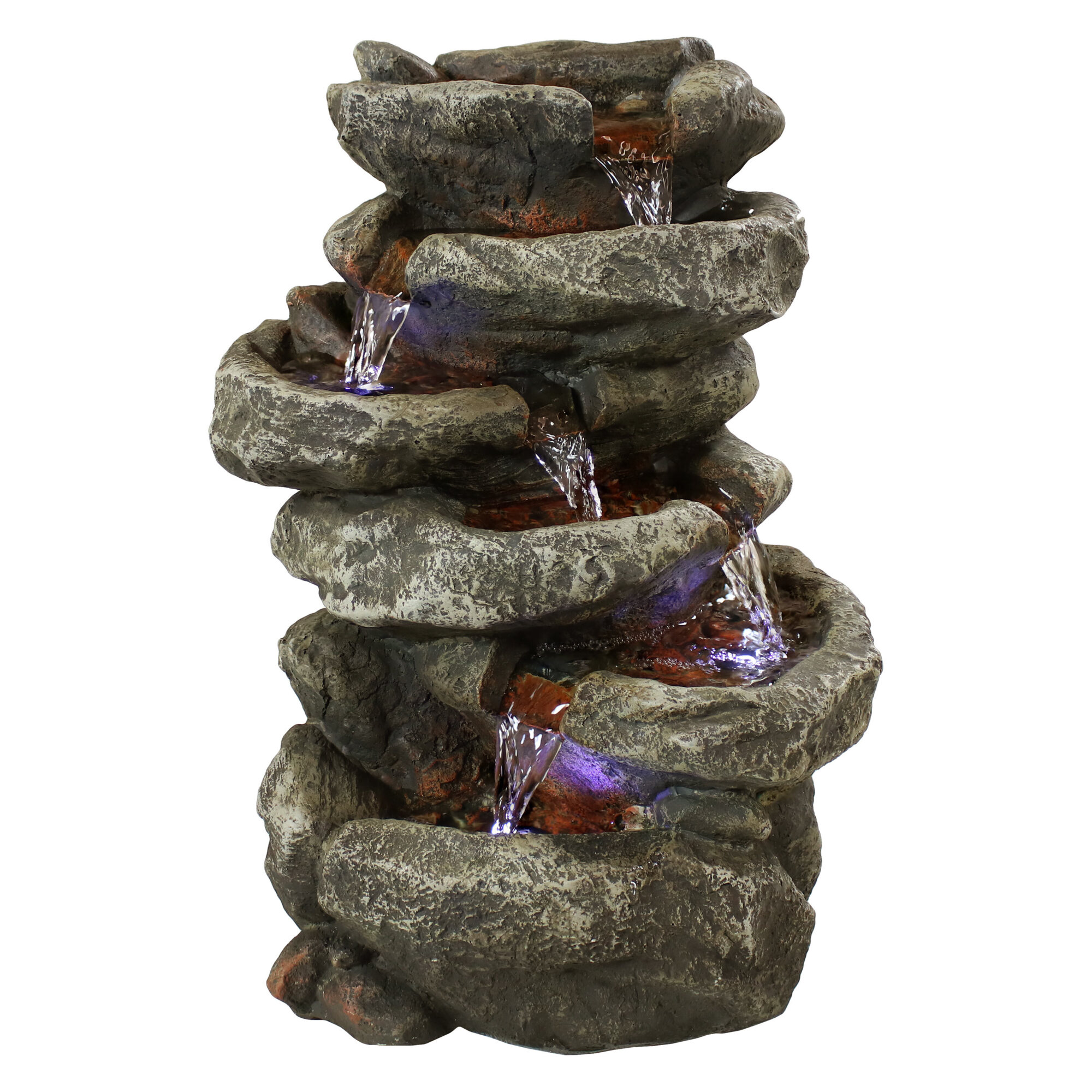 Sunnydaze Decor, 6-Tier Stone Falls Tabletop Water Fountain - 15in., Model# DW-34107