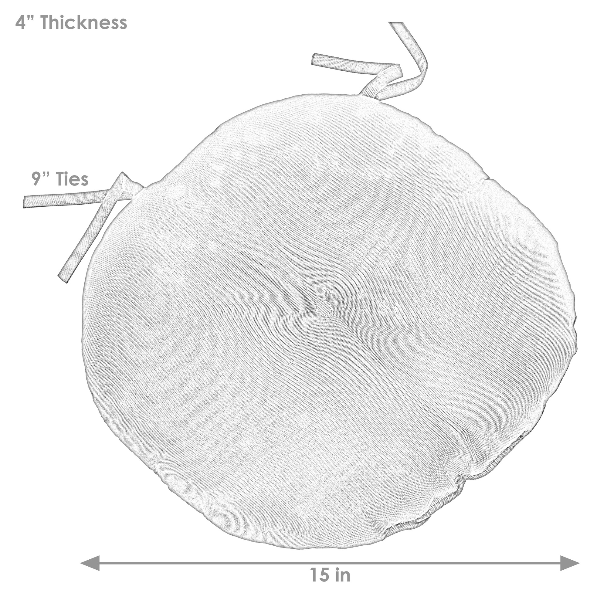 Sunnydaze Decor, Olefin Round Patio Seat Cushions 2pc Blue, Shape