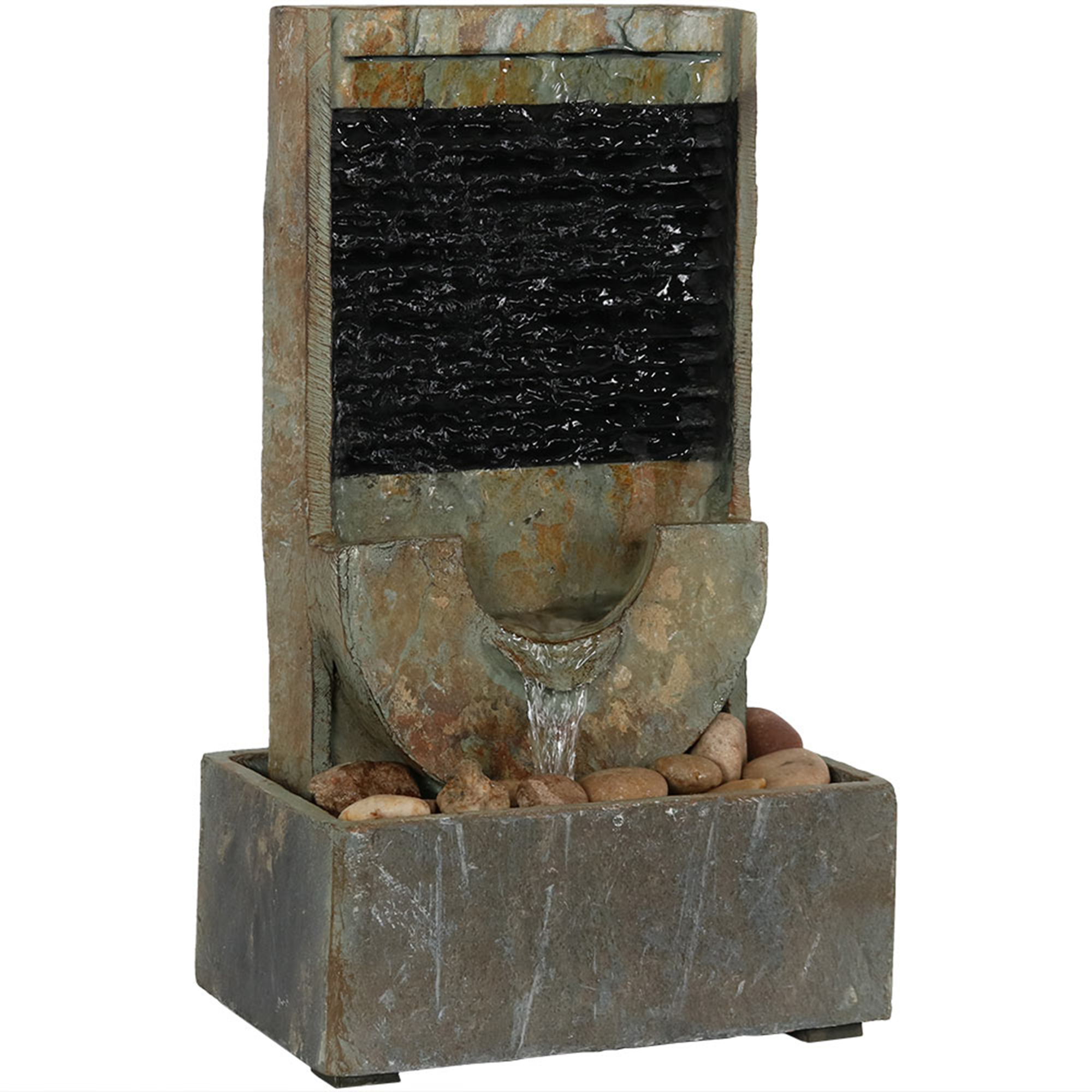 Sunnydaze Decor, Half Moon Slate Indoor Tabletop Fountain - 16in., Model# GSI-859