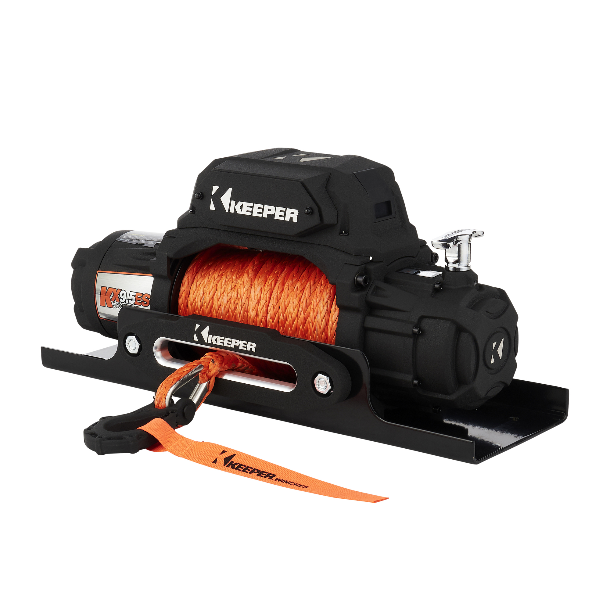Keeper KX9, DC Powered Winch, Remote, w/ Light, 9500lb. Capacity, 12