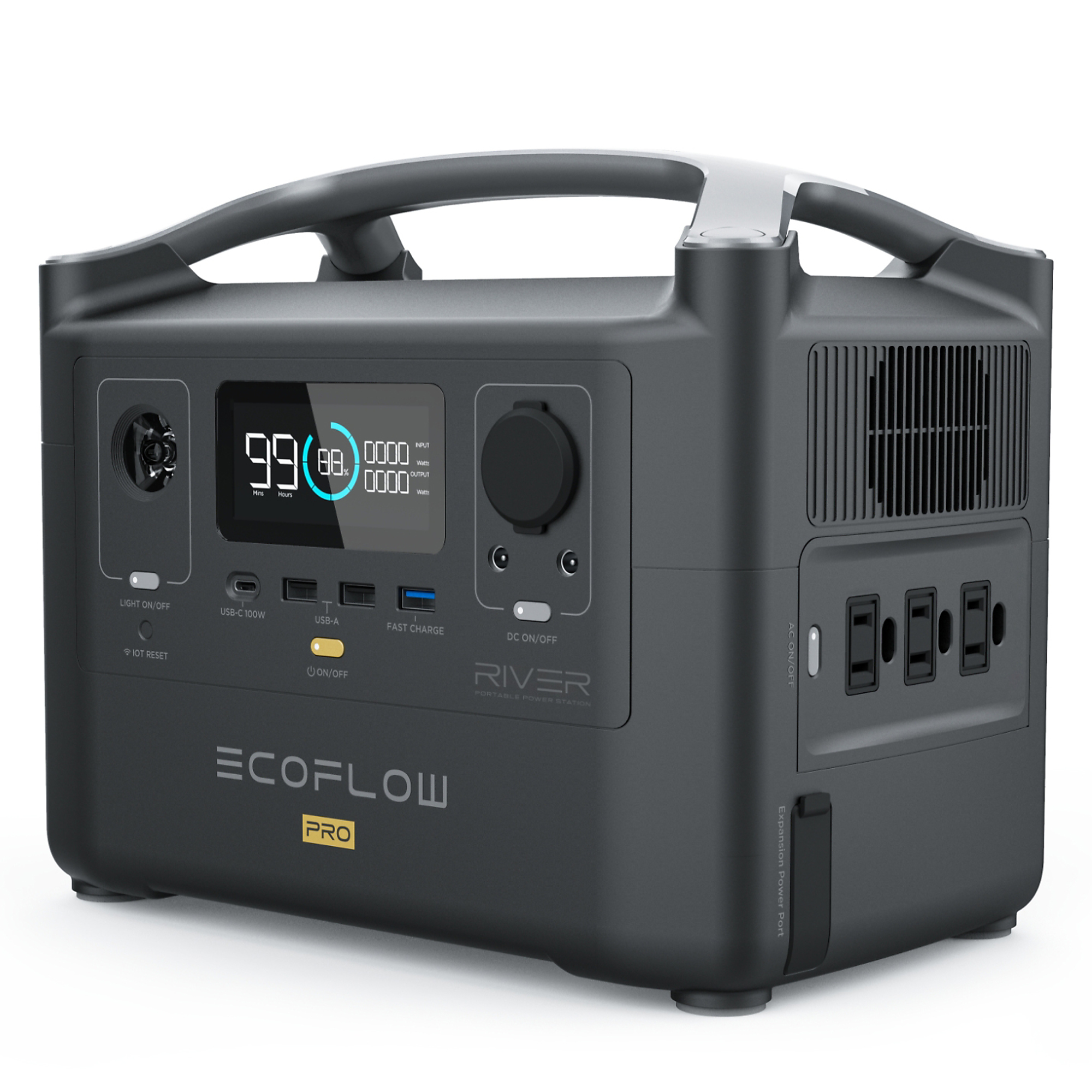 EcoFlow, RIVER Pro Portable Power Station 1200 Surge Watts 720Wh