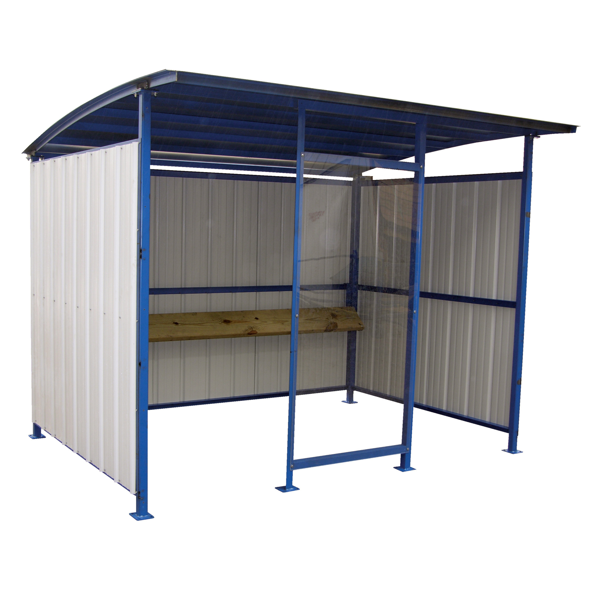 Vestil Multi-Duty Smokers Shelter - 120in. Length, 10ft. Width, Steel, Blue/White, Model# MDS-96-SM
