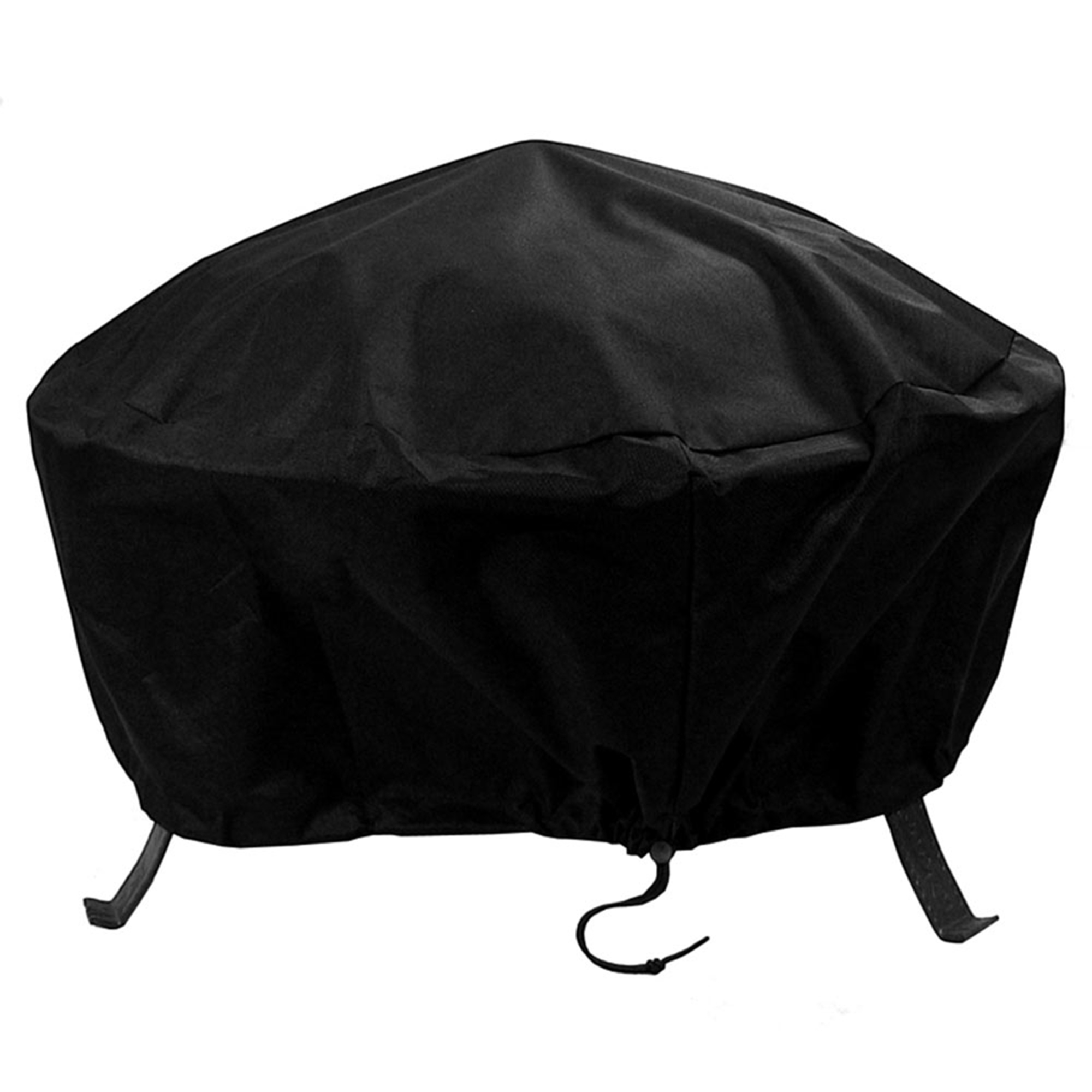 Sunnydaze Decor Weather-Resistant Round Fire Pit Cover - 60in., Heavy-Duty Polyester, Black, Model# FI-6024BLK3-INV