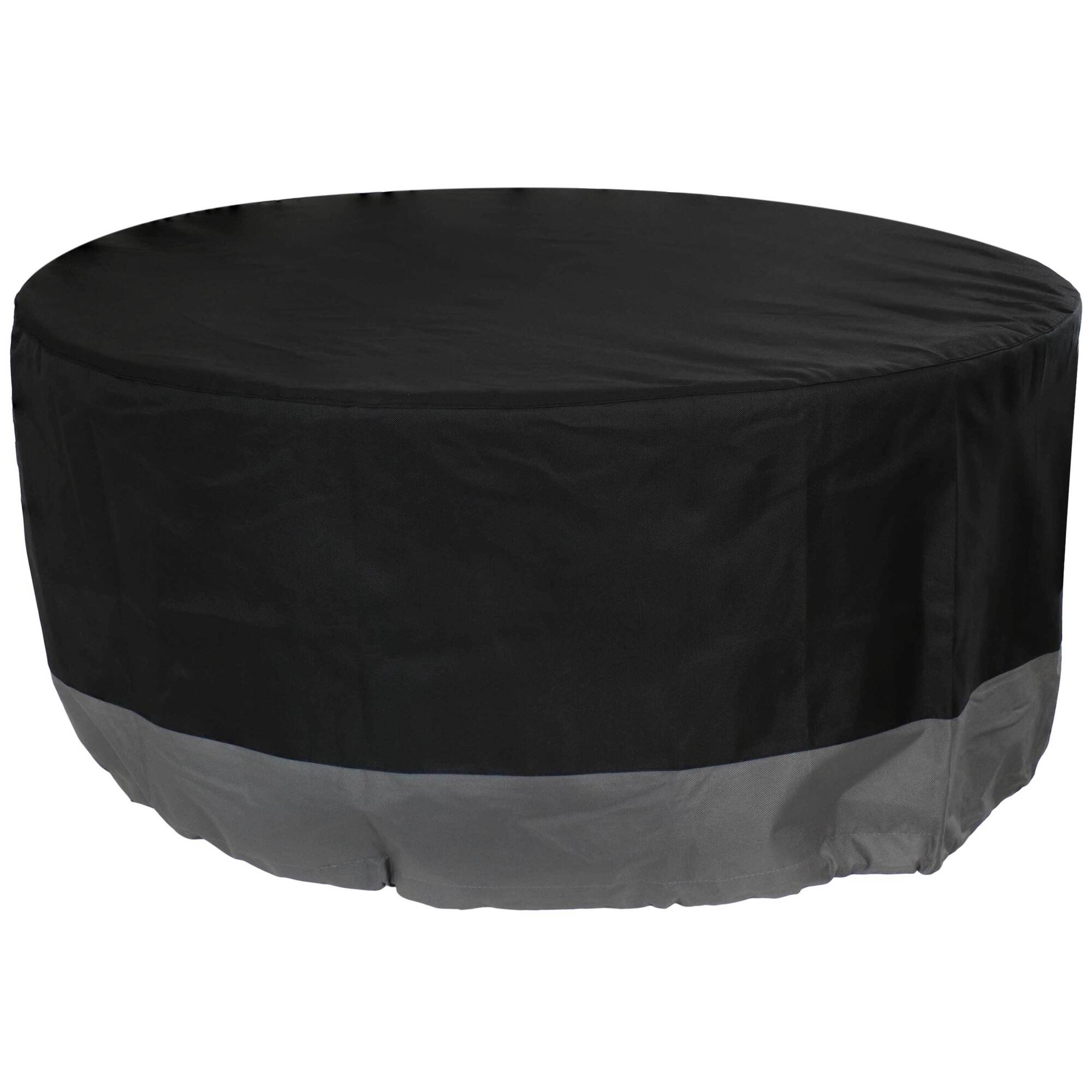 Sunnydaze Decor Round Fire Pit Cover - 48in. Diameter, 2-Tone Gray/Black, Waterproof, UV-Resistant, Model# NY-289