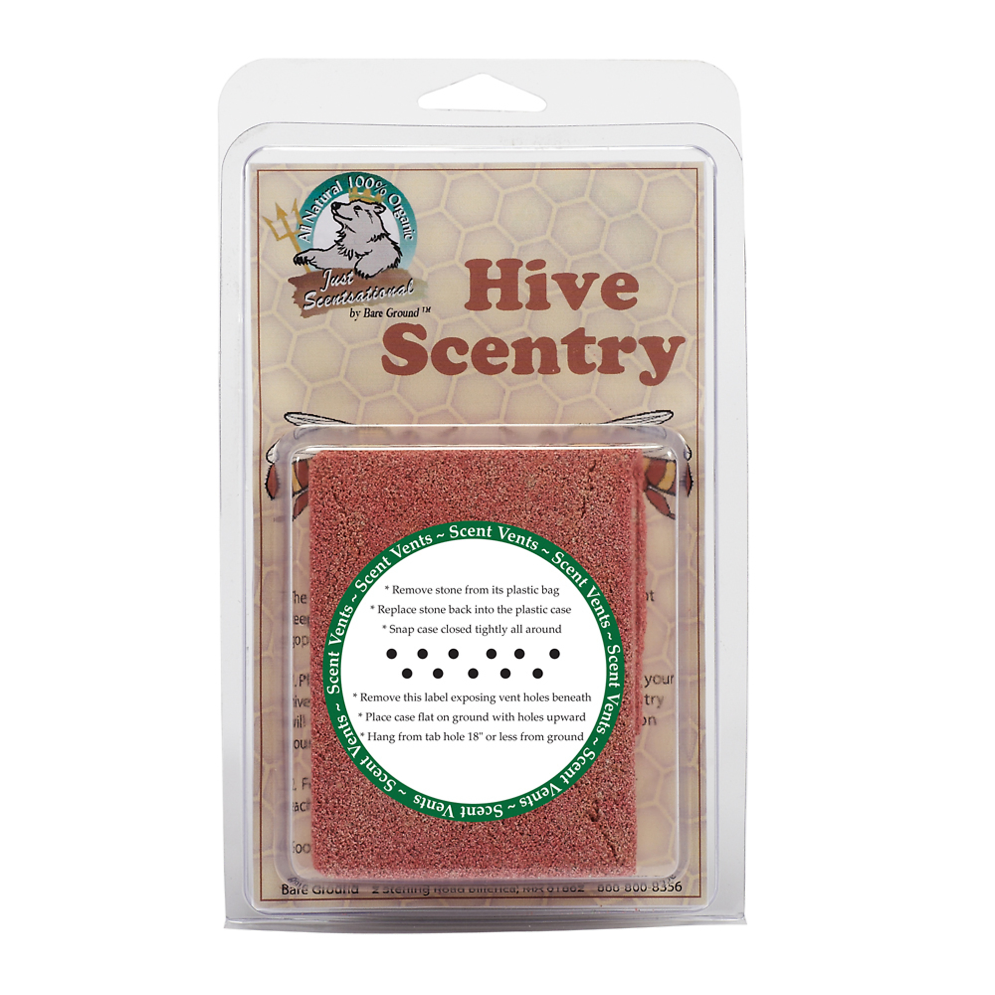Bare Ground, Bee Hive Pest Repellent Stone with Predator Urine, Model# HS-1