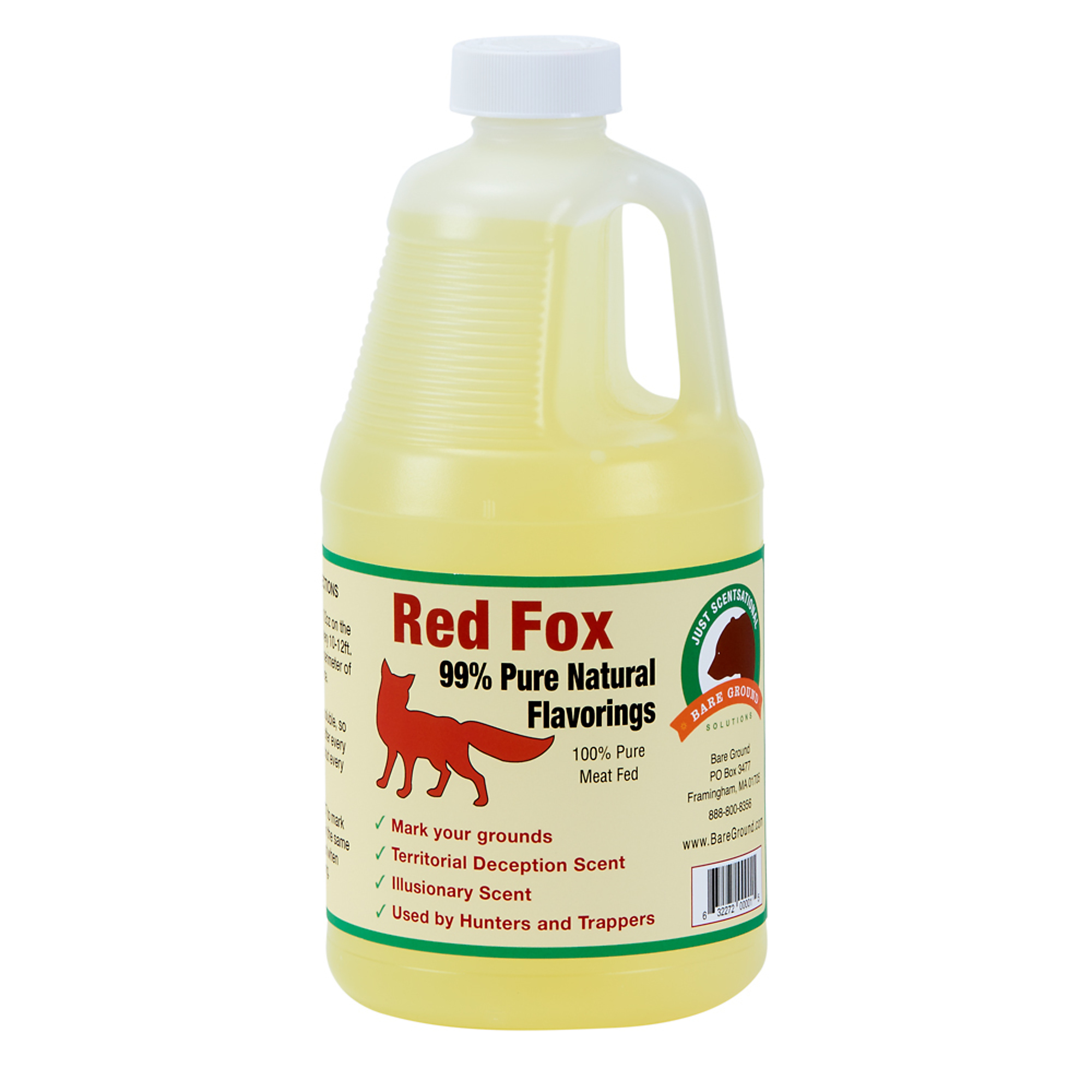Bare Ground, 64oz Conainer of Fox Urine for Scent Apply, Model# FU-64