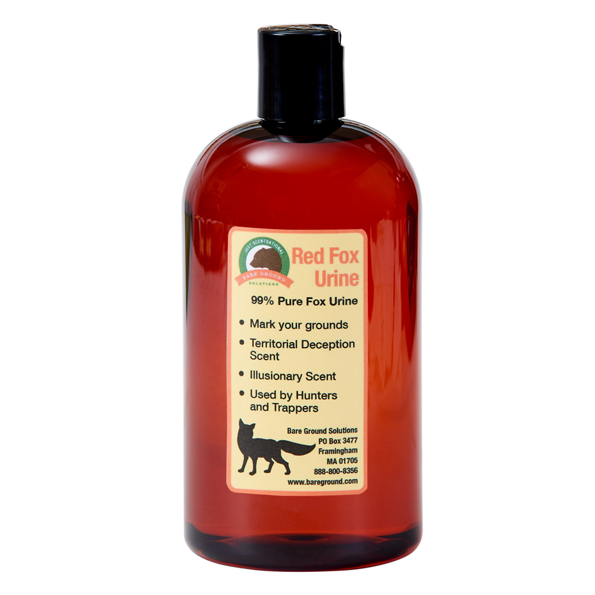 Bare Ground, 16oz Conainer of Fox Urine for Scent Apply, Model# FU-16