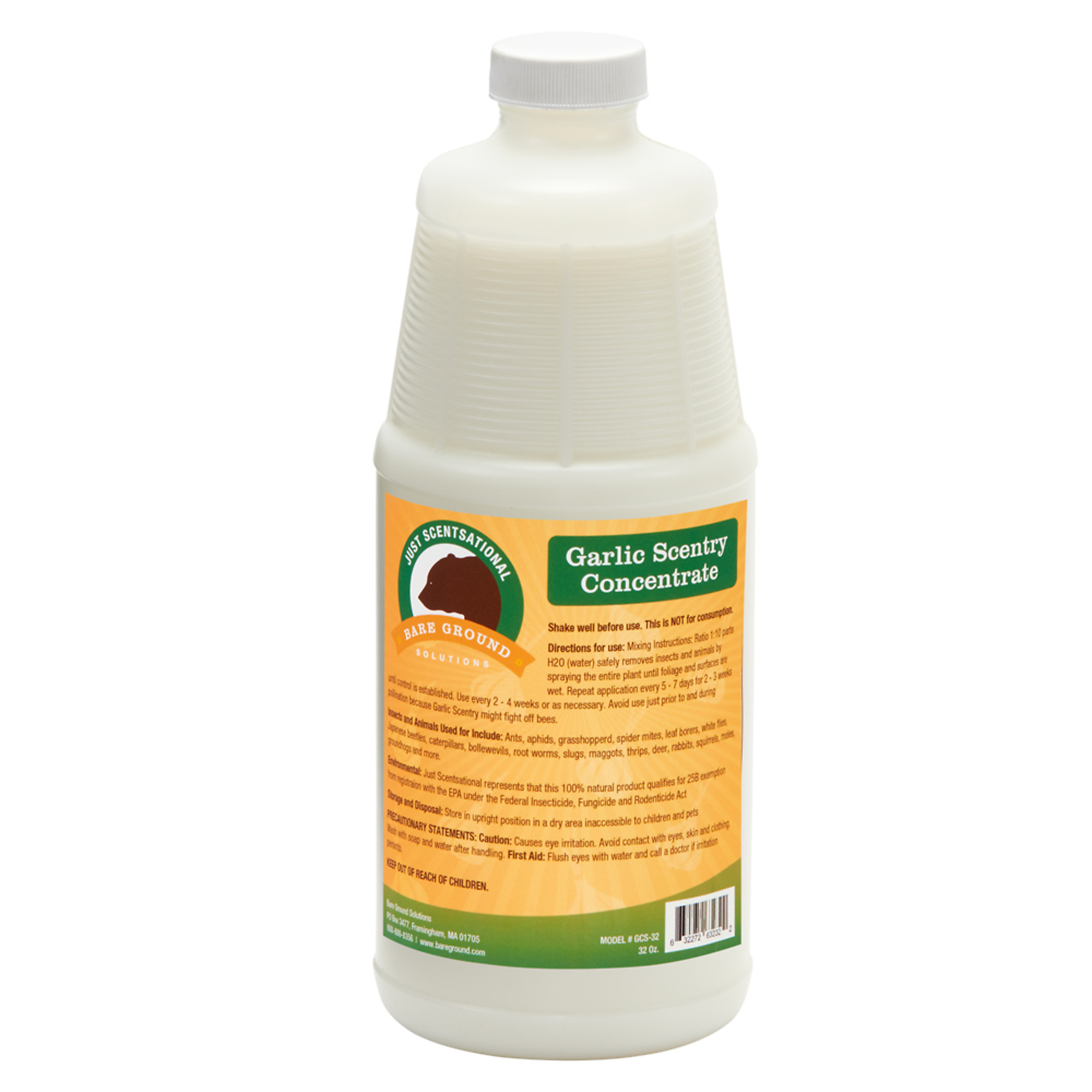 Bare Ground, 1 Quart of Garlic Concentrate for Garden Pests, Model# GCS-32