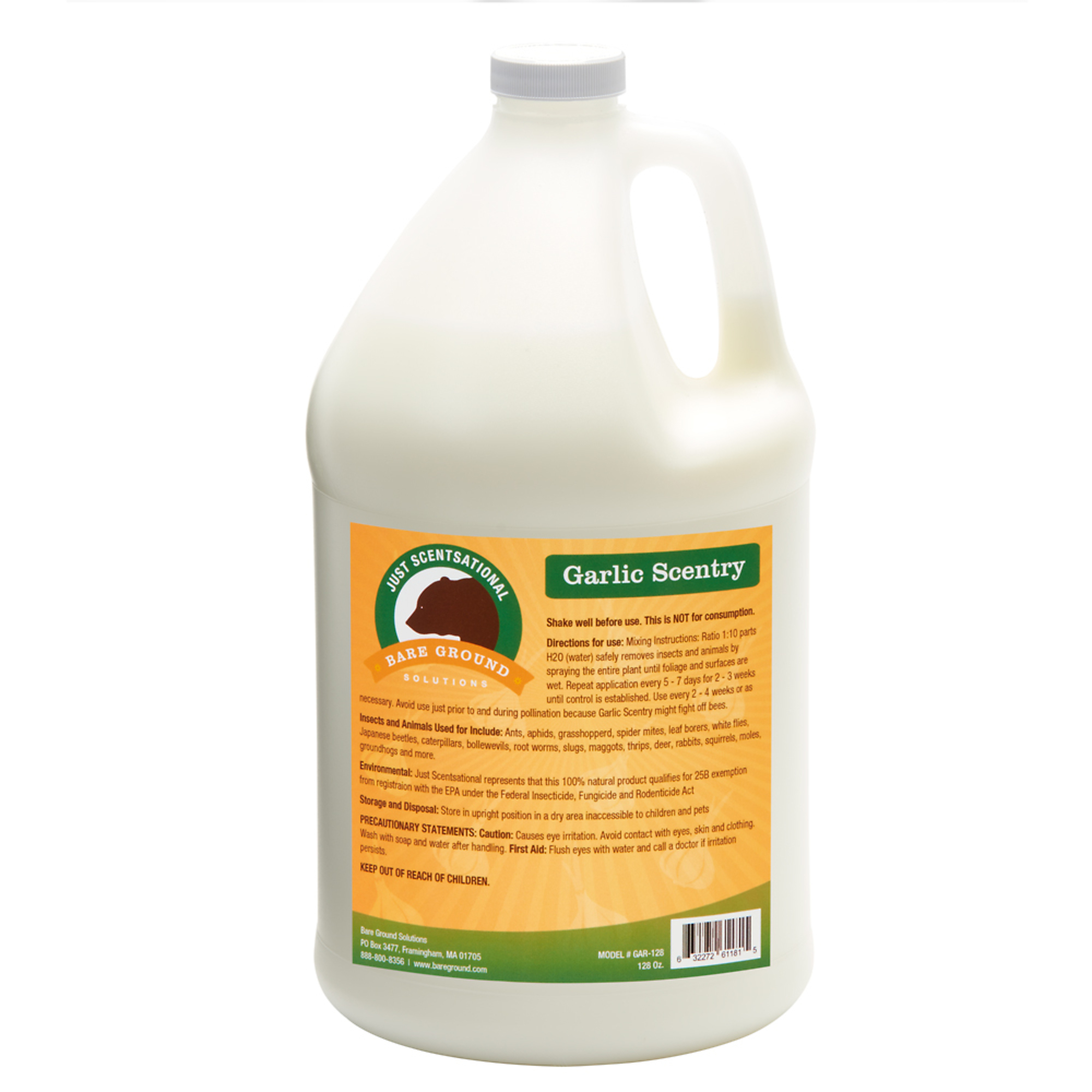 Bare Ground, 128oz Container of Garlic for Pest Repellent, Model# GAR-128