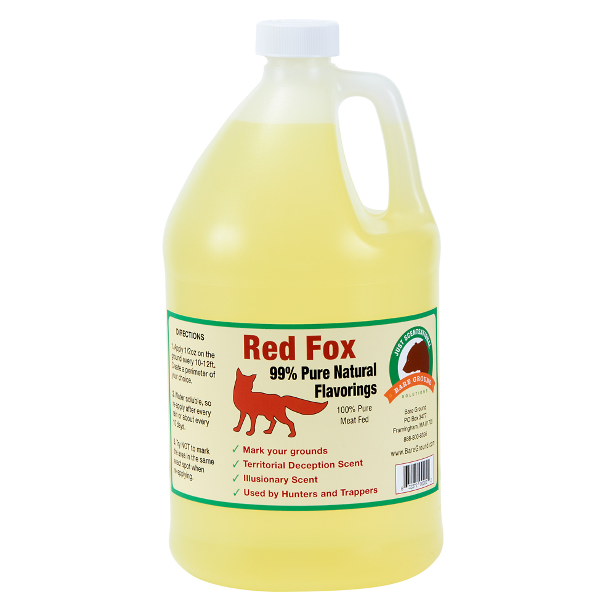 Bare Ground, 128oz Conainer of Fox Urine for Scent Apply, Model# FU-128