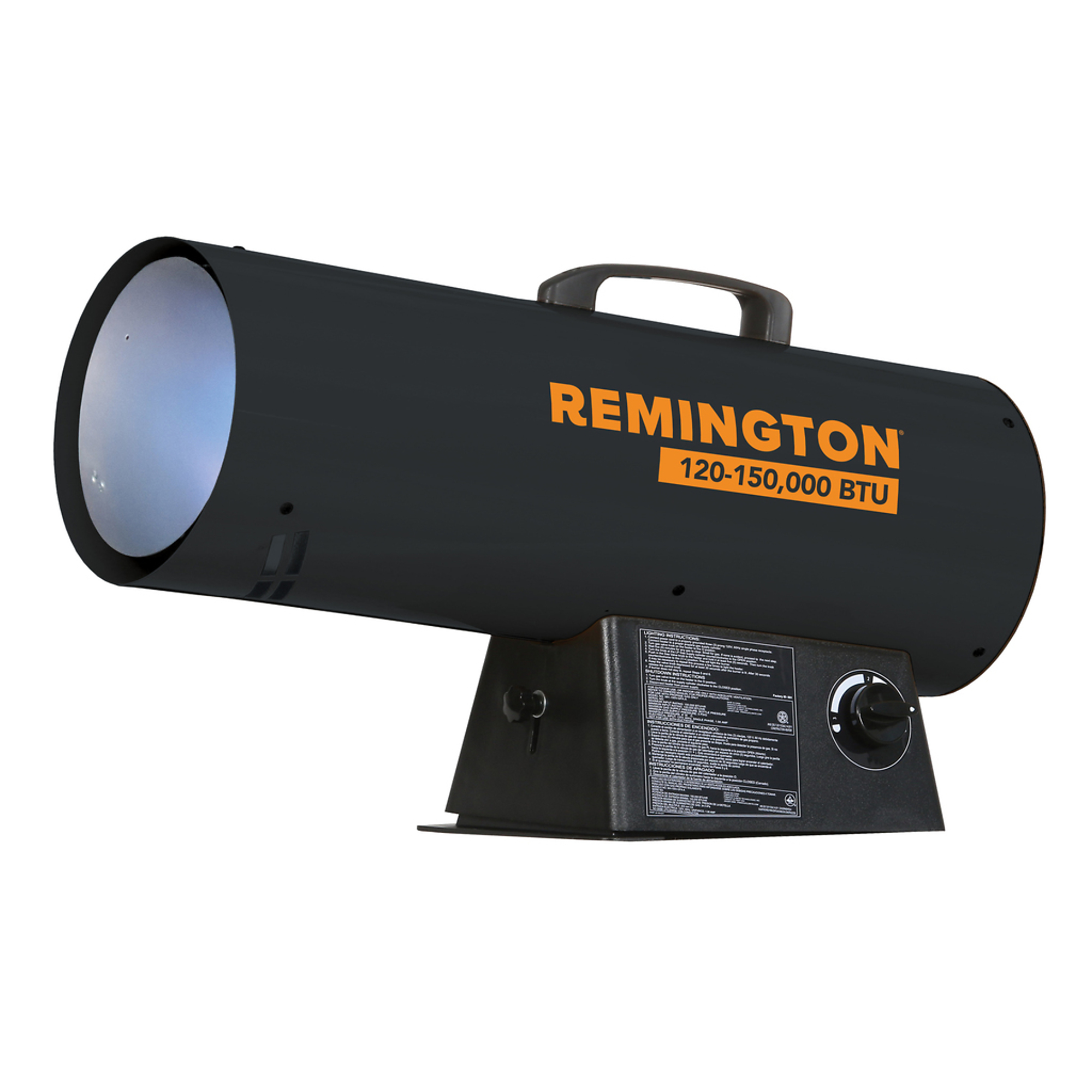 Remington Forced Air Propane Heater - 150,000 BTU, Heats Up to 3,800 Sq. Ft., Adjustable Heat Angle, Model# REM-150V-GFA-B