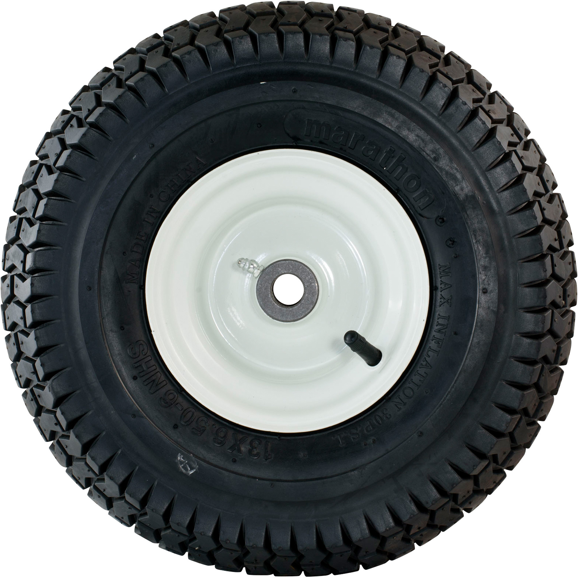 Pneu Motoculteur 13 X 5.00-6 - Caoutchouc Robuste - Diamètre 32,5 Cm - Largeur 11 Cm - Pour Motobineuse - 8