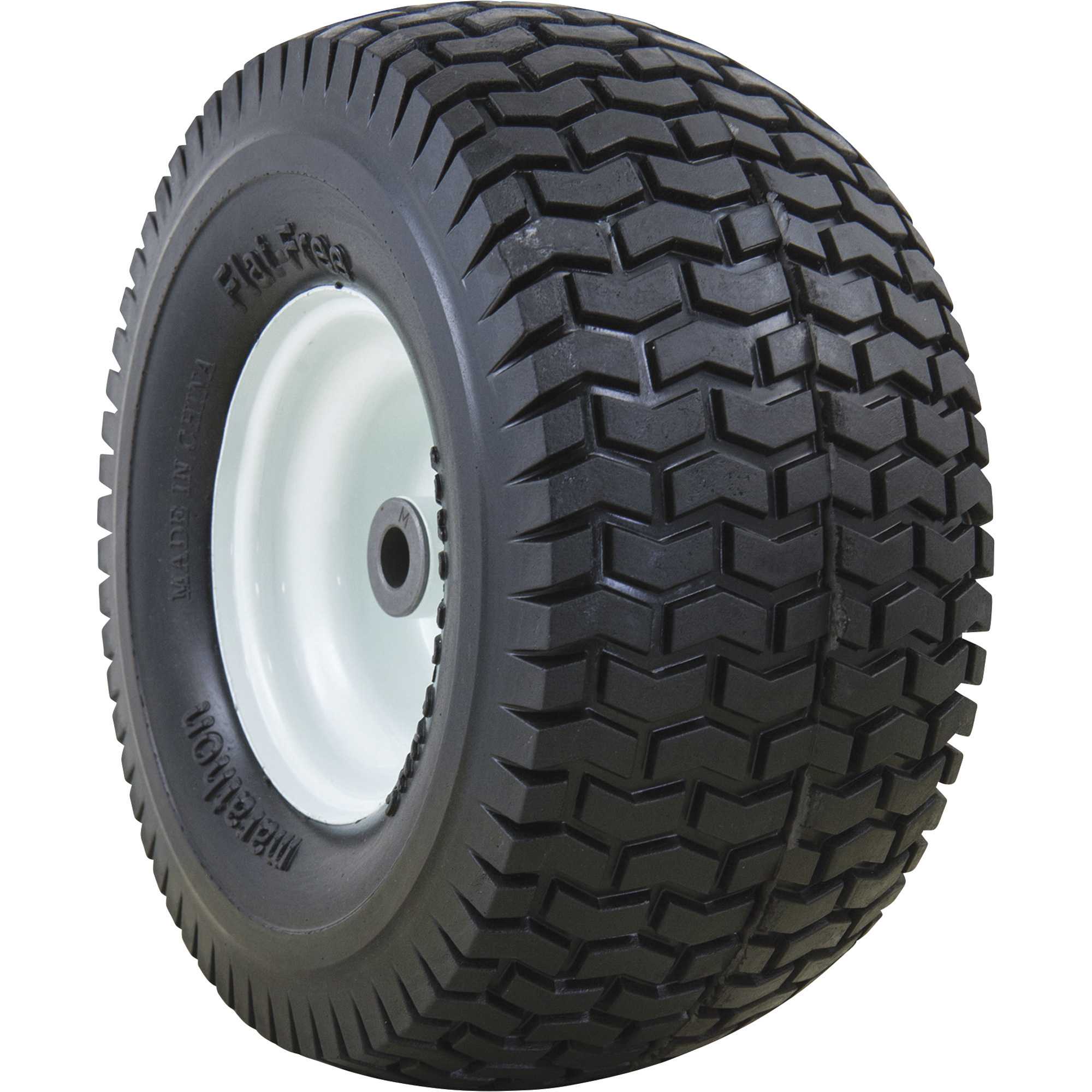 Marathon 30346 Flat-Free Smooth Lawn & Garden Tire On Rim – 13x5.00-6, Polyurethane Foam, No Flat