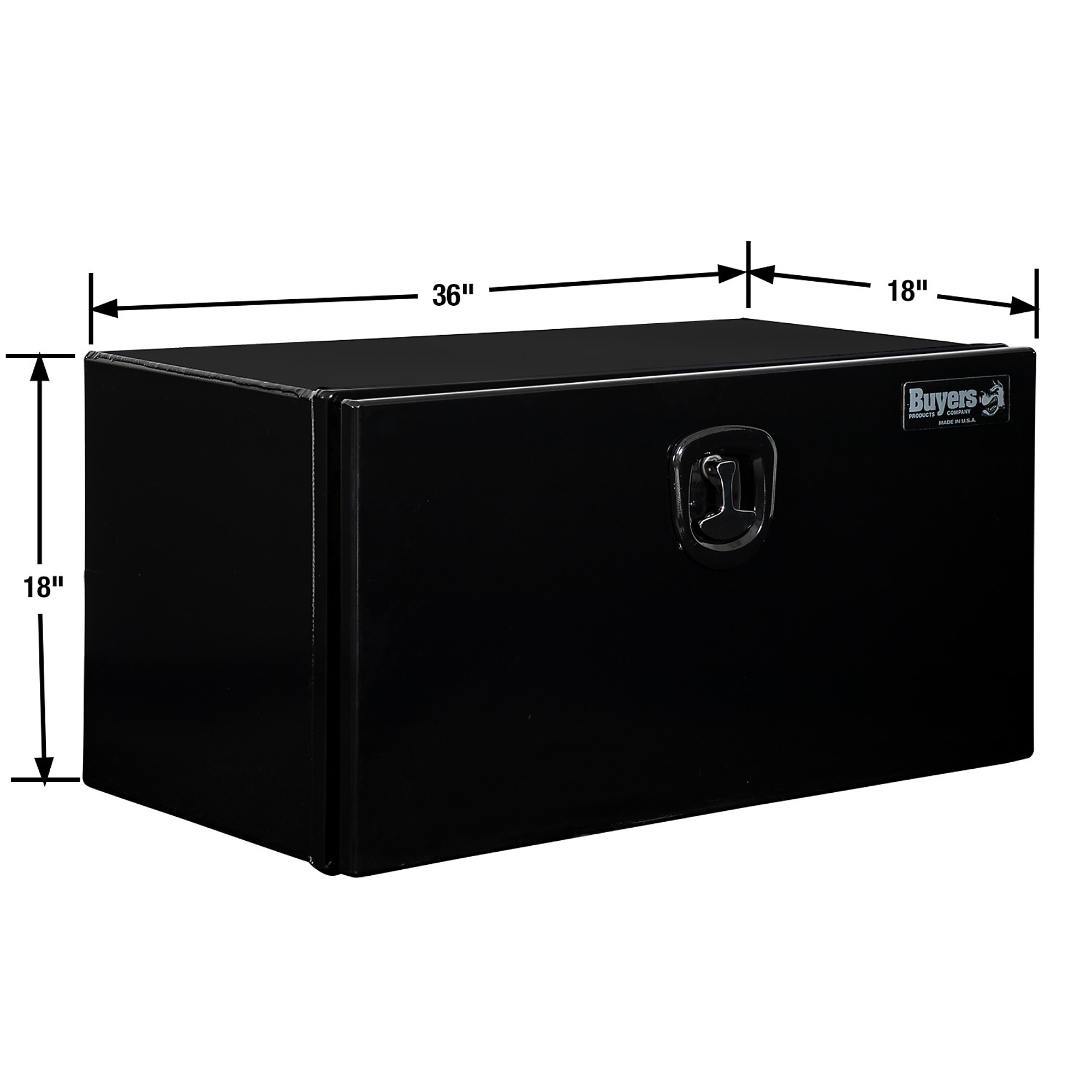 Buyers Products 36in. Underbody Truck Tool Box, Aluminum, Black, Model