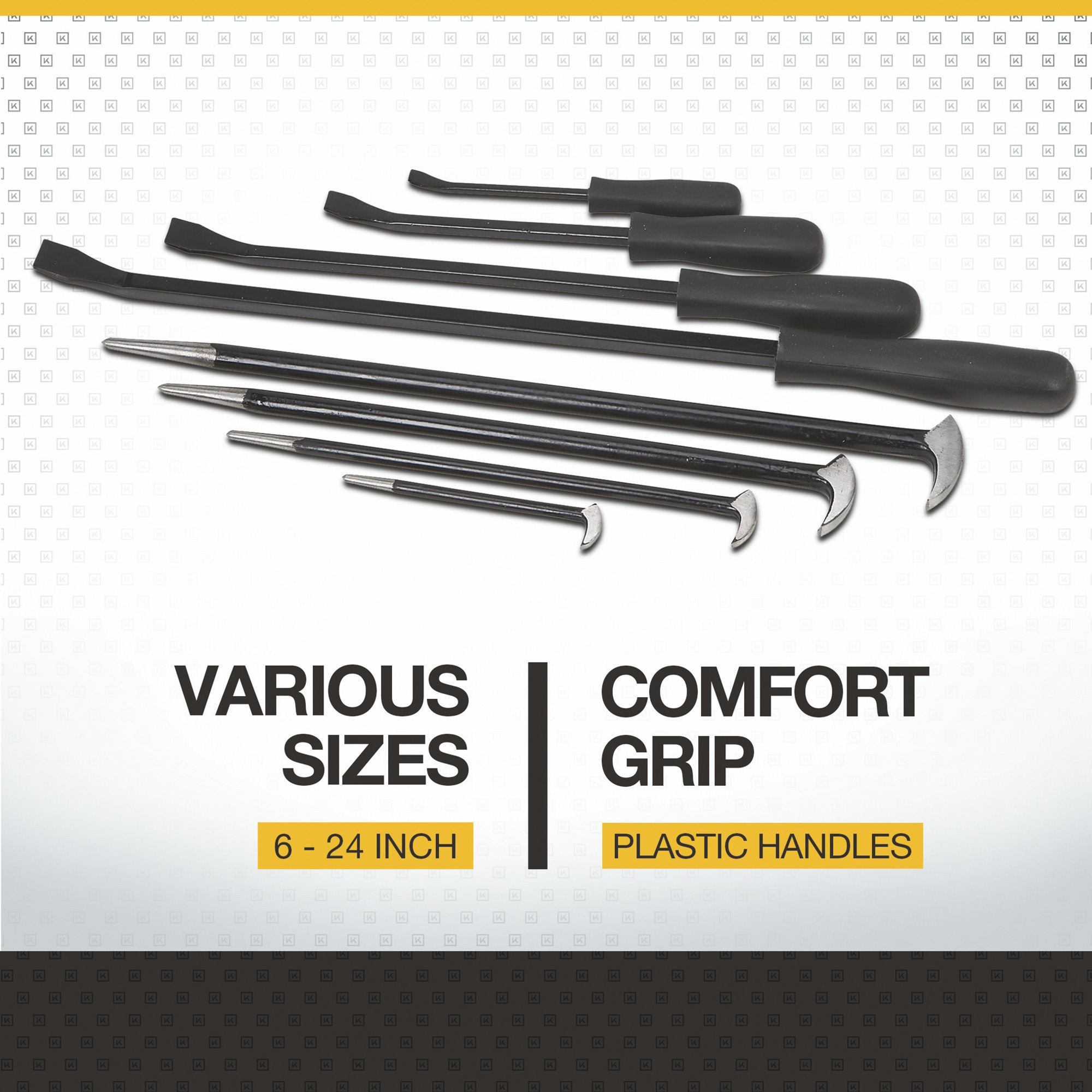 Klutch Pry Bar Set, 8Pc. Northern Tool