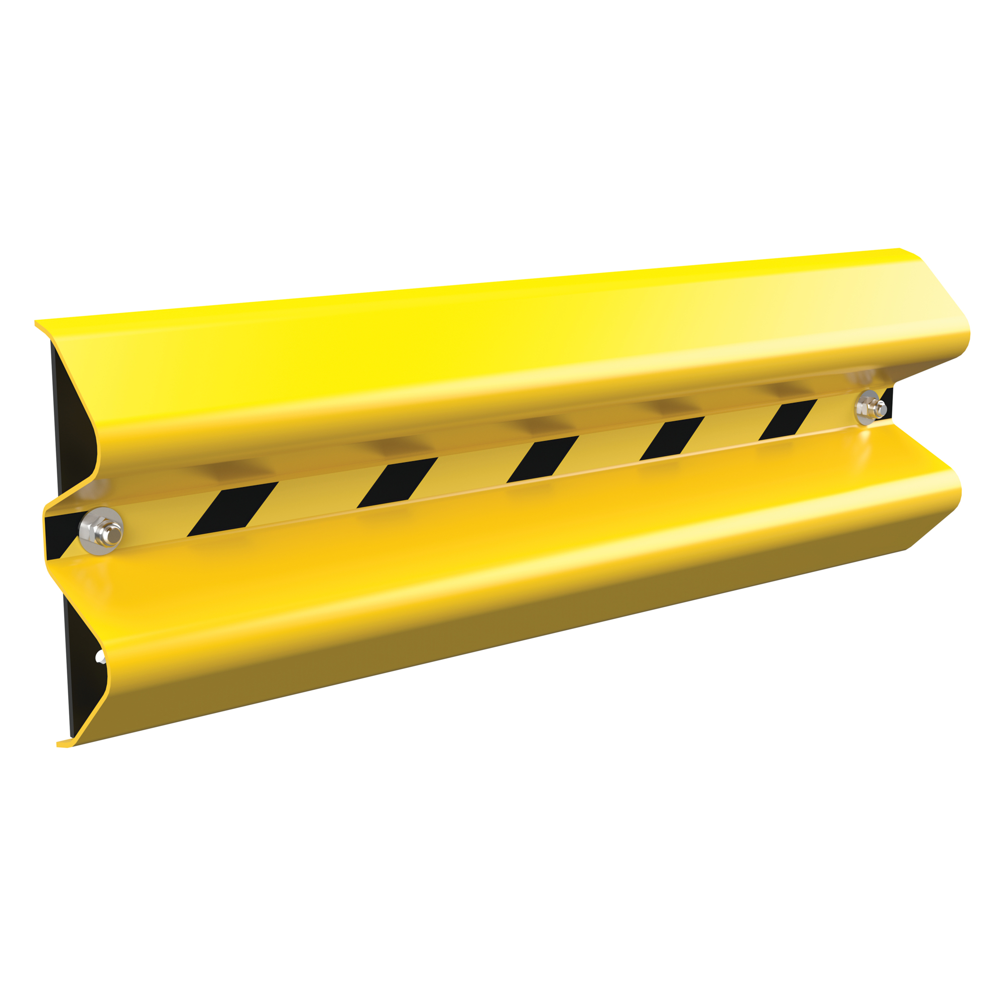 Vestil Steel Guard Rail Wall Mount - 36in. Length, Yellow, 10,000 Lb. Impact Capacity, Model# GR-H2R-WM-3-YL