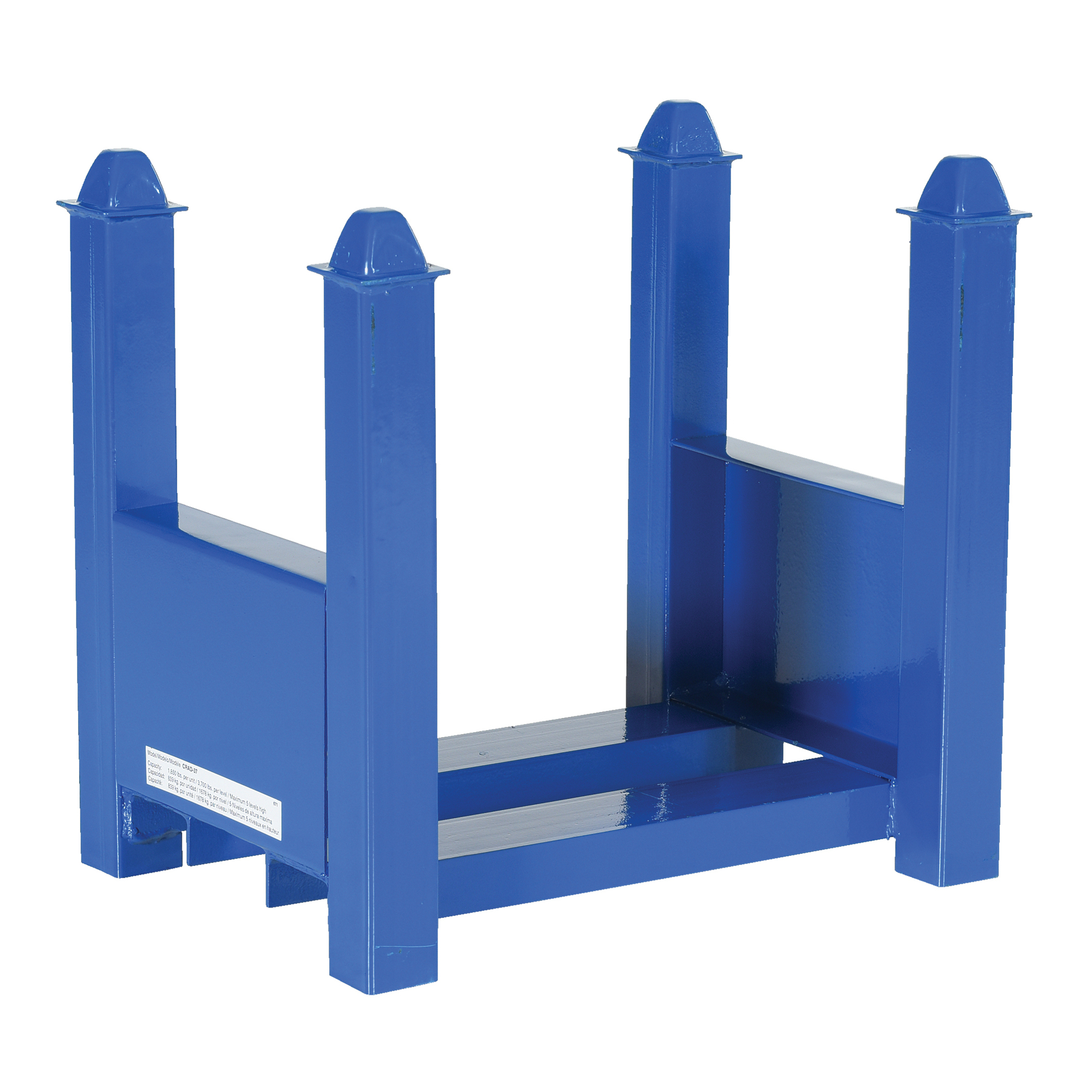 Vestil Stackable Bar Cradle - 19in., 3700 lb Capacity, Welded Steel, Blue, Model# CRAD-37