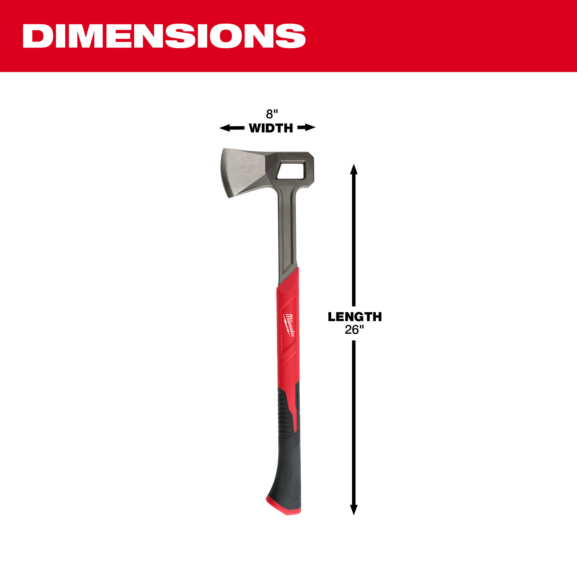 Milwaukee, 26in. SPLITTING AXE, Head Weight 5.84 lb, Model 48229062 Northern Tool